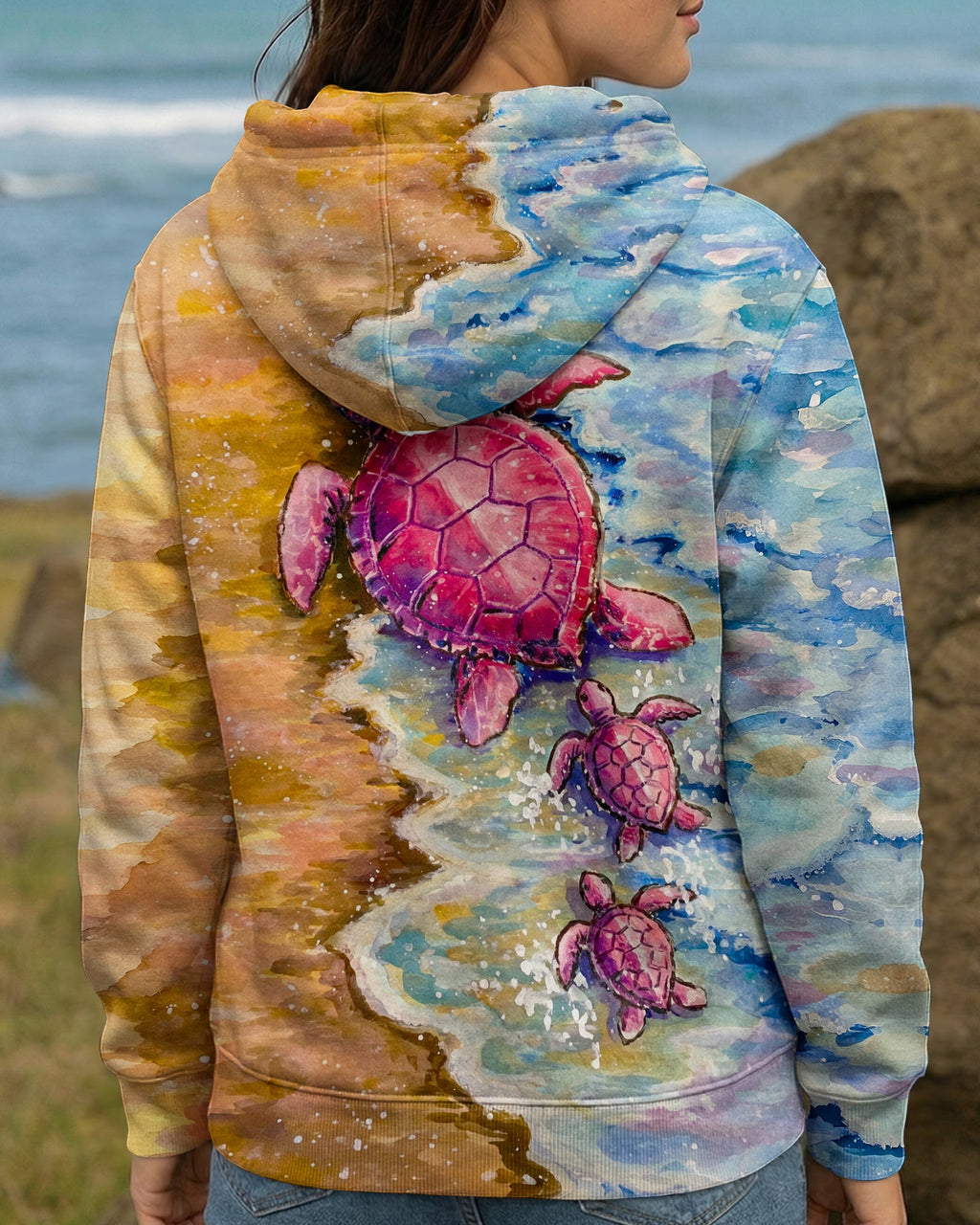 TURTLE SANDY BEACH ALL OVER PRINT  - TLNO0406262