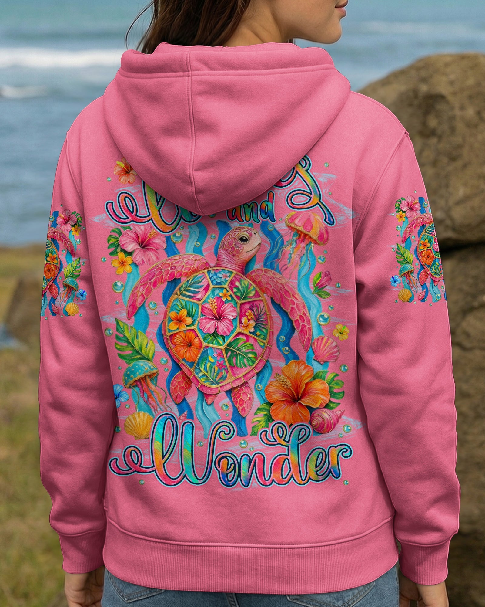WAVES AND WONDER TURTLE ALL OVER PRINT -TYLN1506261