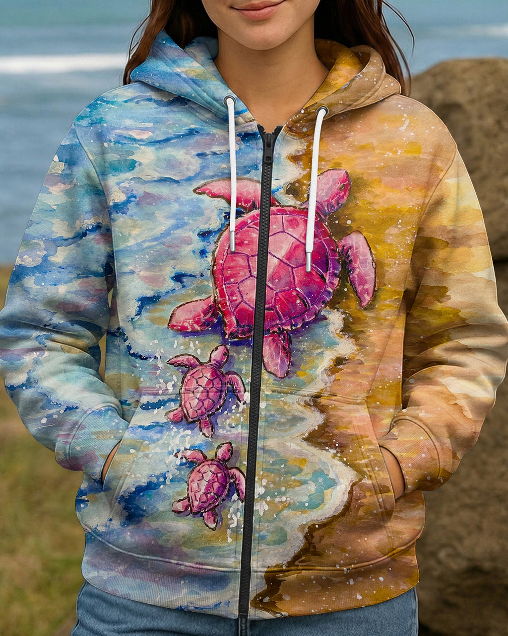 TURTLE SANDY BEACH ALL OVER PRINT  - TLNO0406262
