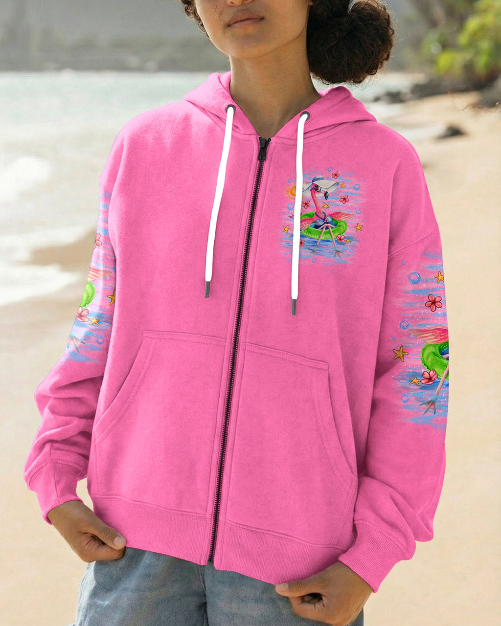 I WAS SIMPLY BORN TO DILLY DALLY FLAMINGO  ALL OVER PRINT - TLNO1205262