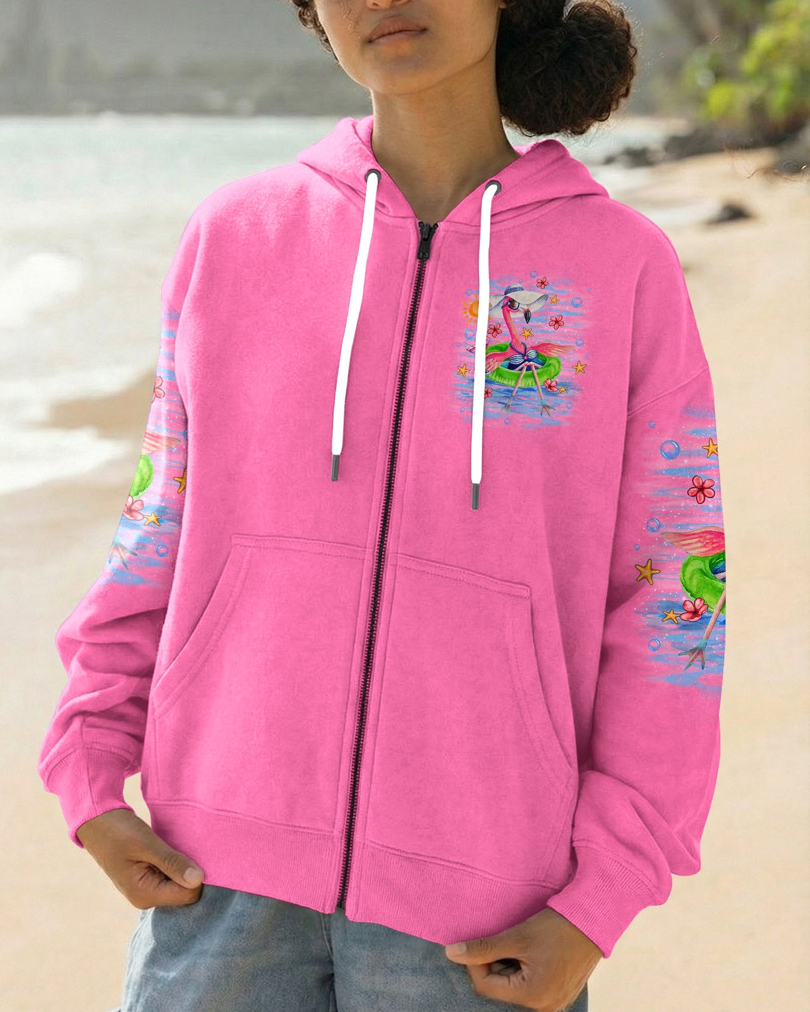 I WAS SIMPLY BORN TO DILLY DALLY FLAMINGO  ALL OVER PRINT - TLNO1205262