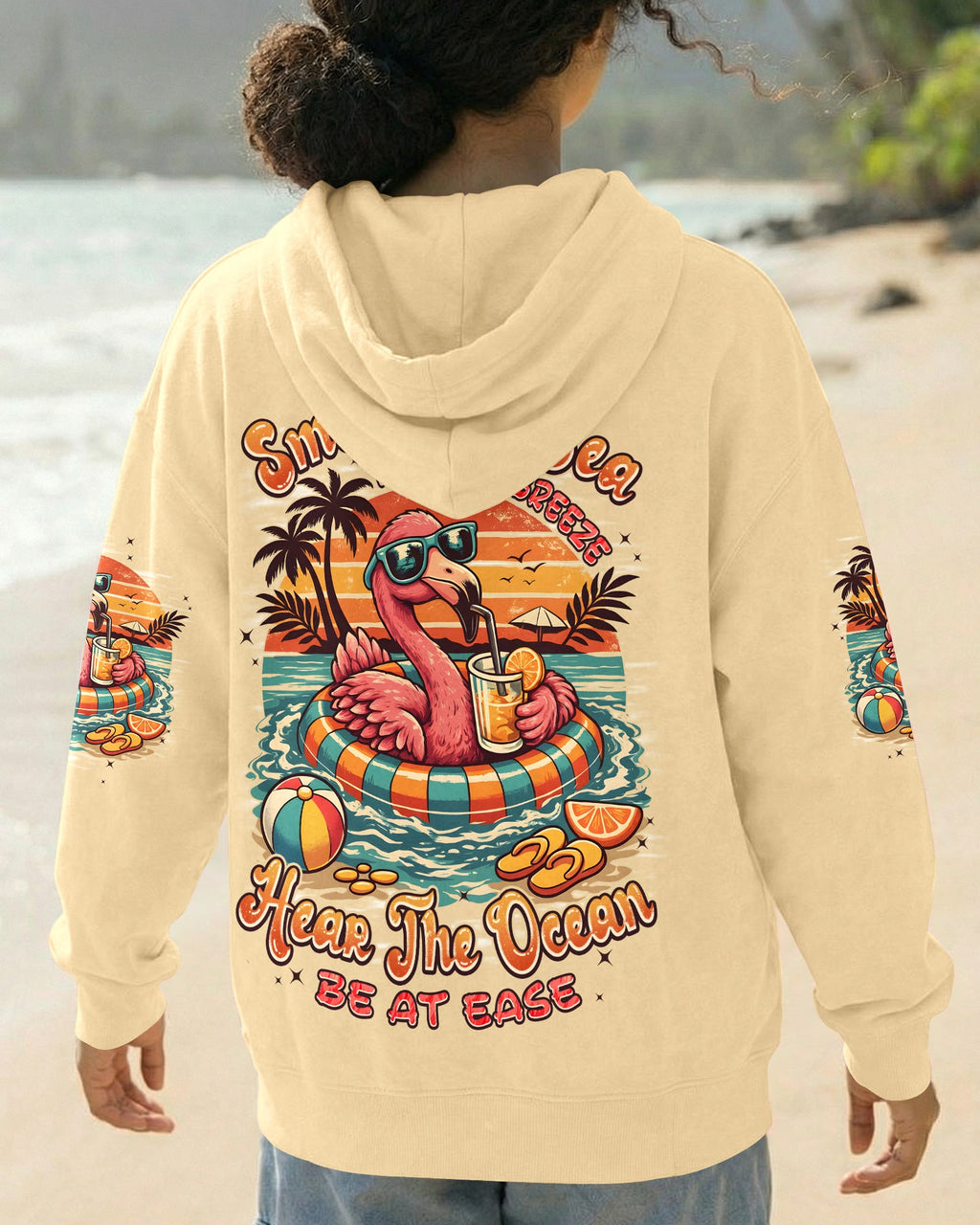 SMELL THE SEA FEEL THE BREEZE FLAMINGO ALL OVER PRINT - TYPQ1404262