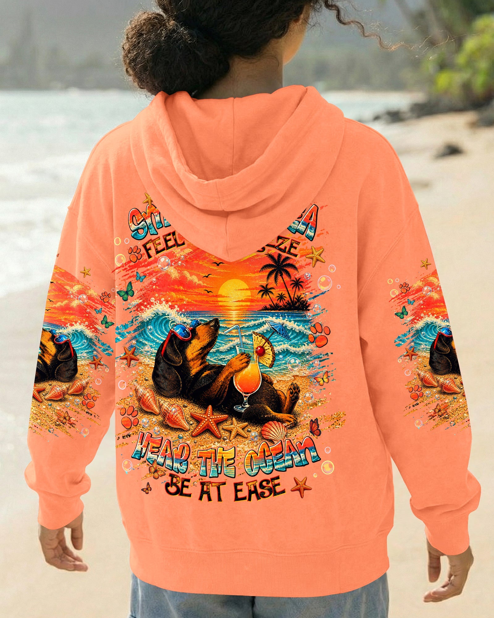 SMELL THE SEA FEEL THE BREEZE DACHSHUND DOG ALL OVER PRINT  - TLNT0506263