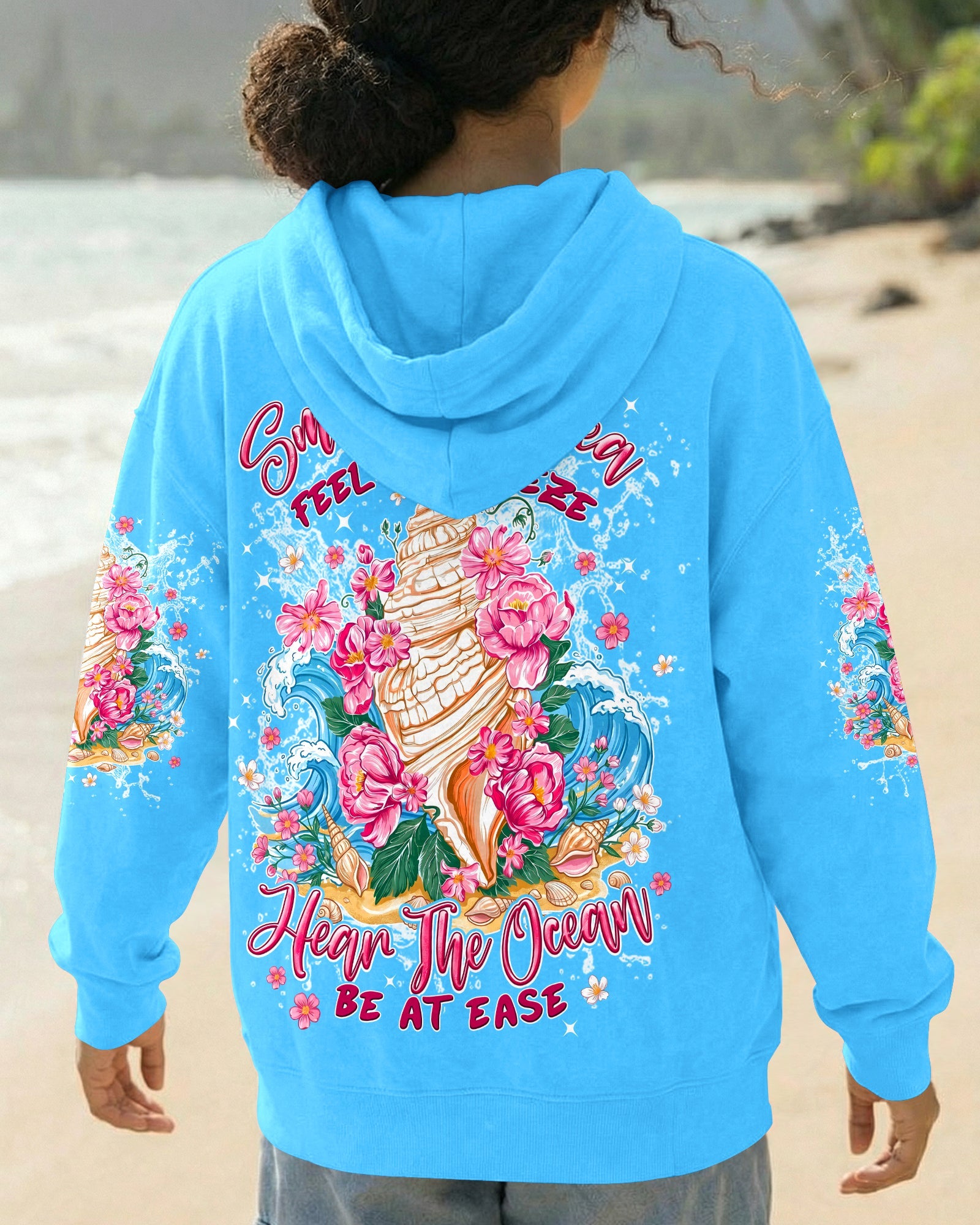 SMELL THE SEA FEEL THE BREEZE SEASHELL ALL OVER PRINT - TYPQ0806261