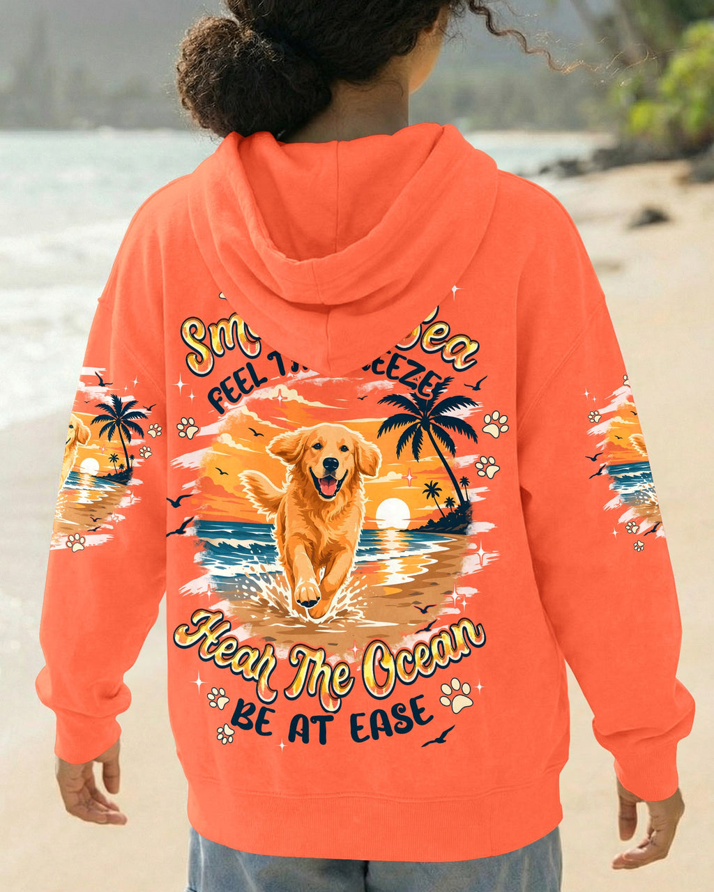 SMELL THE SEA GOLDEN RETRIEVER BEACH DOG ALL OVER PRINT - TYPQ1806261