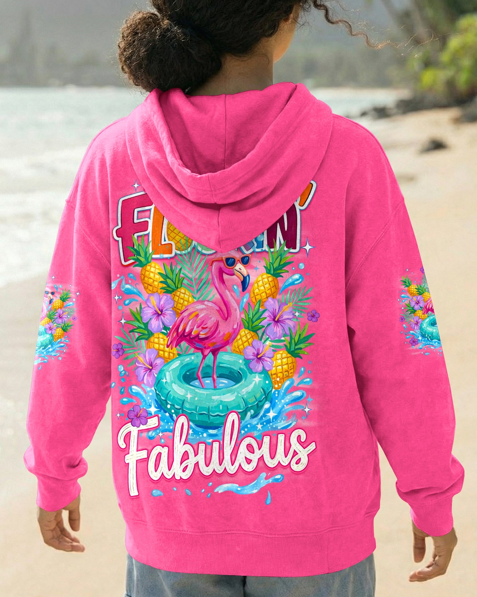 FEELING FLOCKIN' FABULOUS FLAMINGO ALL OVER PRINT - TYQY1004263