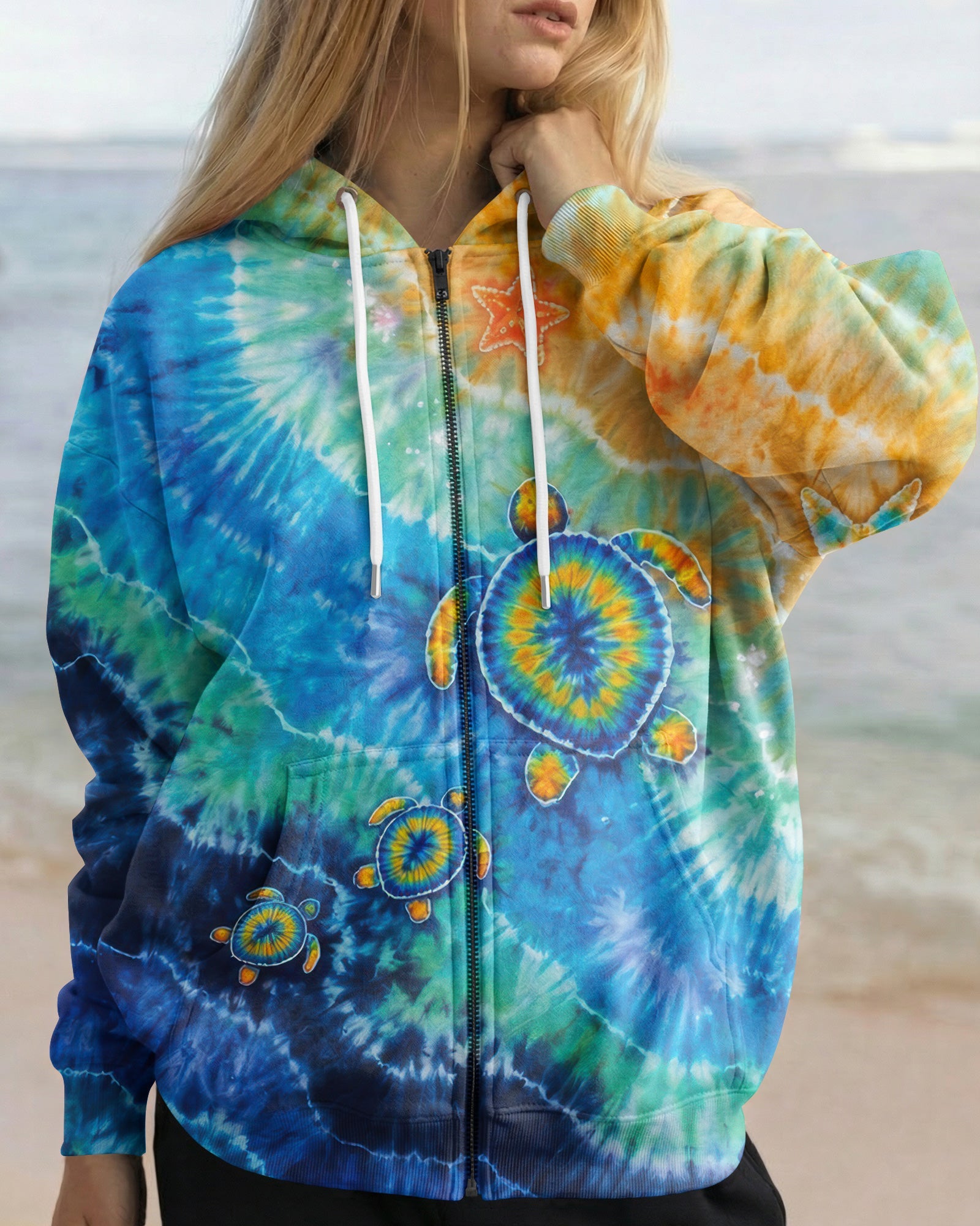 THREE TURTLES BEACH SAND BURST ALL OVER PRINT  - TLTW2206261