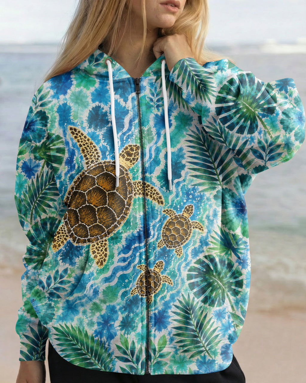 TROPICAL TURTLES VIBRANT OCEAN ALL OVER PRINT  - TLTW2406261