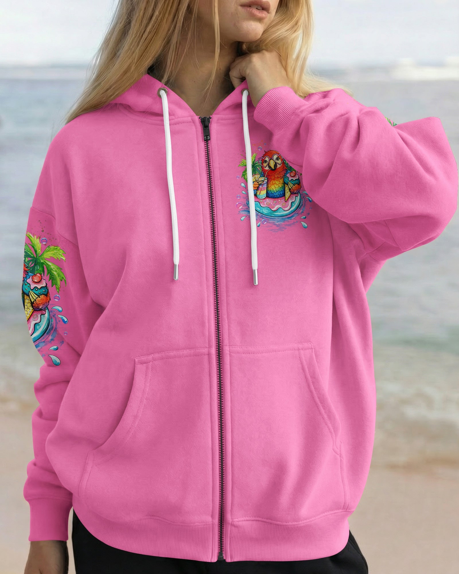 DON'T WORRY BEACH HAPPY PARROT ALL OVER PRINT - TLTW1504261