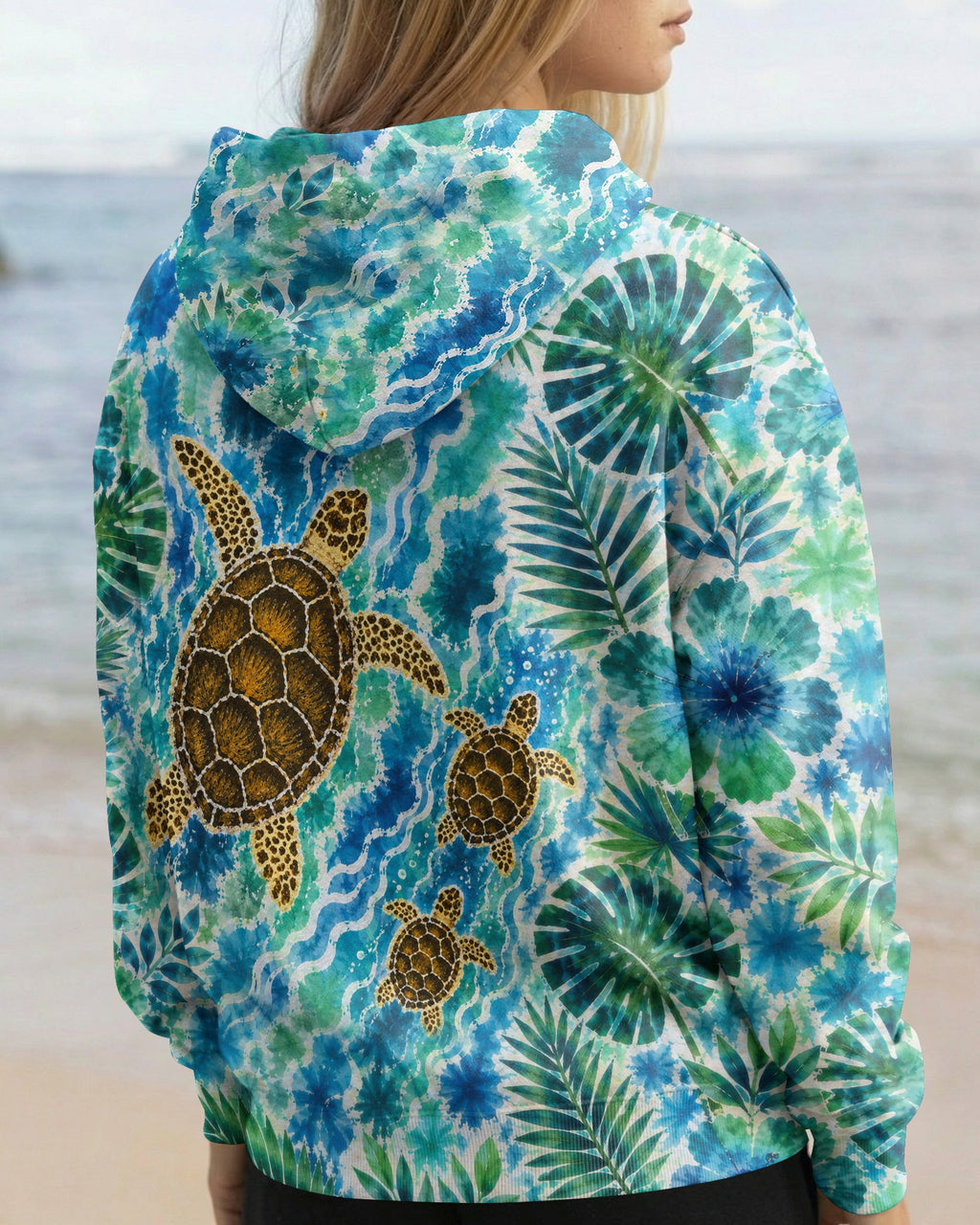 TROPICAL TURTLES VIBRANT OCEAN ALL OVER PRINT  - TLTW2406261