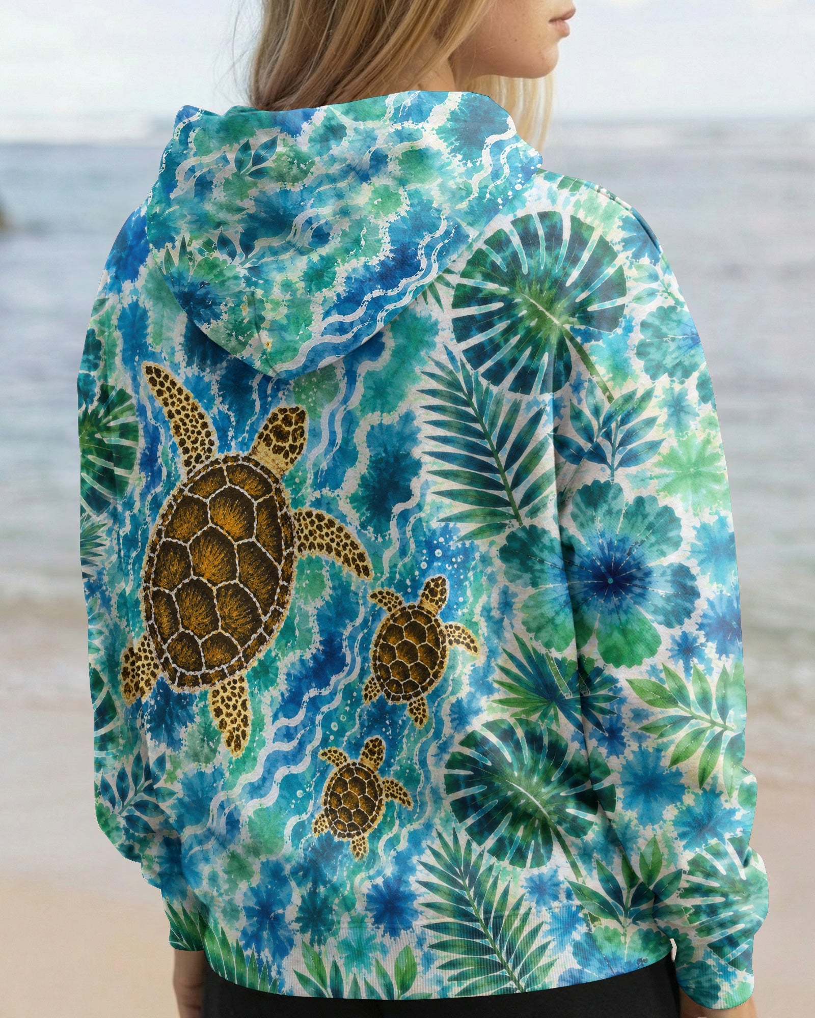 TROPICAL TURTLES VIBRANT OCEAN ALL OVER PRINT  - TLTW2406261