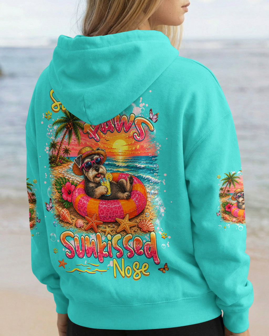 SANDY PAWS SUNKISSED NOSE SCHNAUZER DOG ALL OVER PRINT -  TLHG1905262