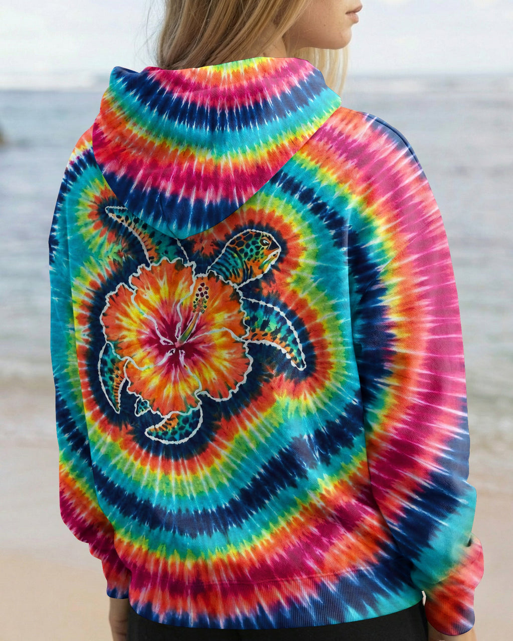 HIBISCUS SEA TURTLE SWIRL ALL OVER PRINT - TLHG1607262