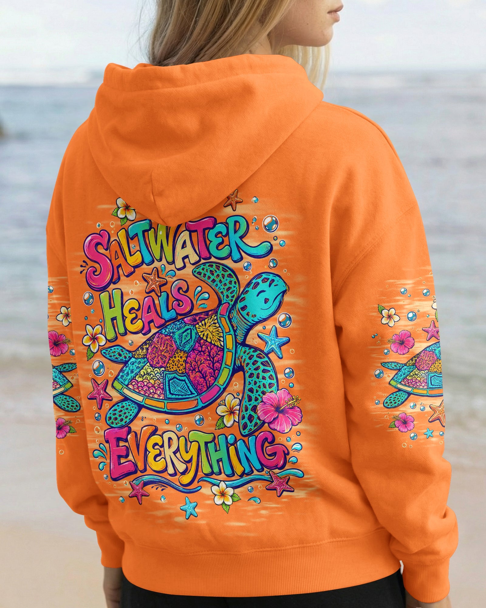 SALTWATER HEALS EVERYTHING TURTLE ALL OVER PRINT   - TLNT1306263