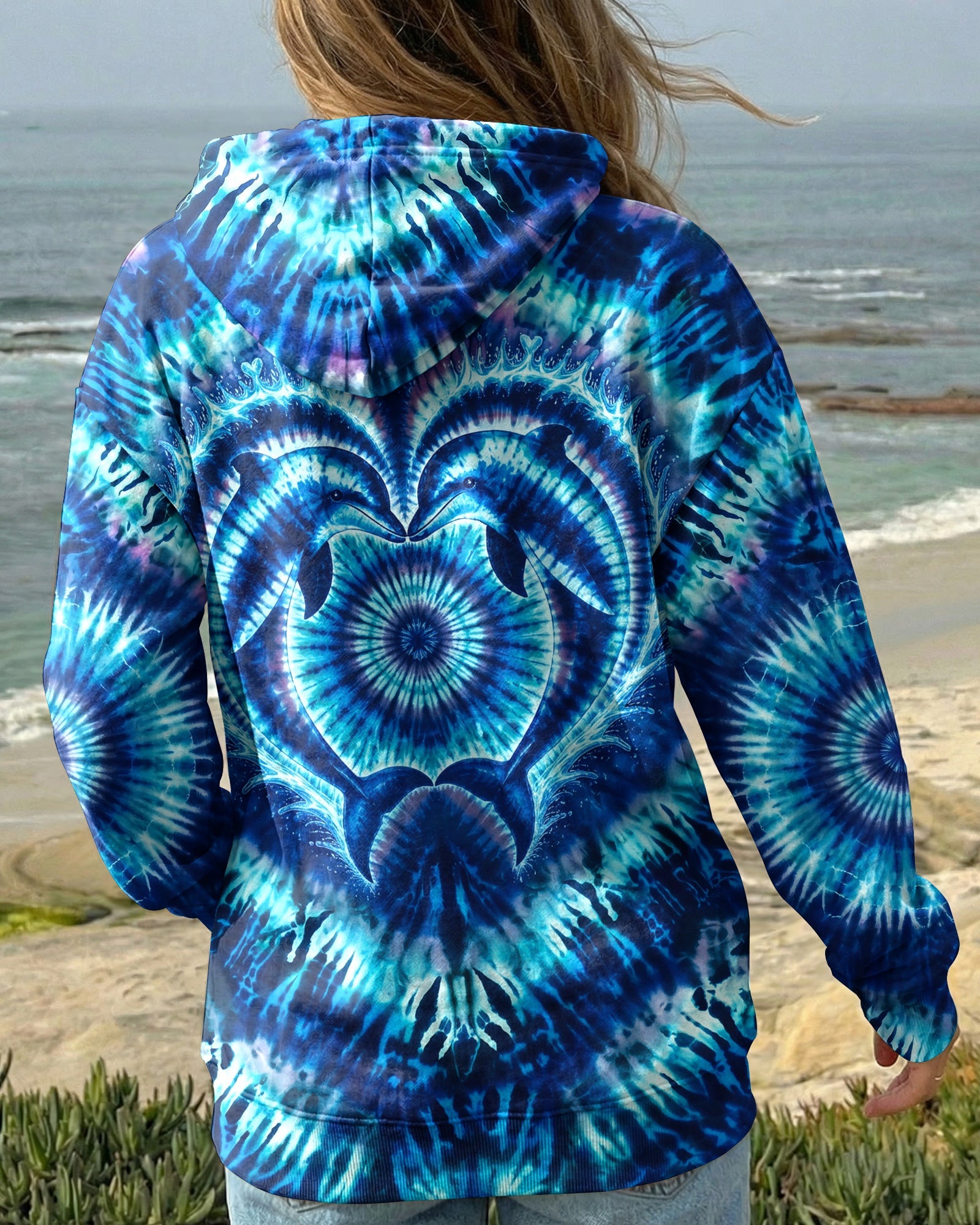 DOLPHIN HEART SWIRL ALL OVER PRINT - KMTM0505261