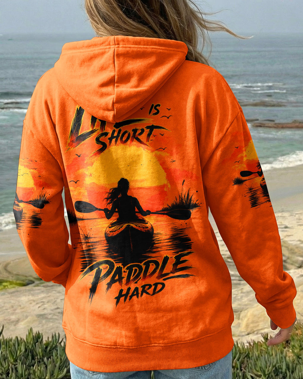 LIFE'S SHORT PADDLE HARD KAYAK ALL OVER PRINT - TLTW2905263