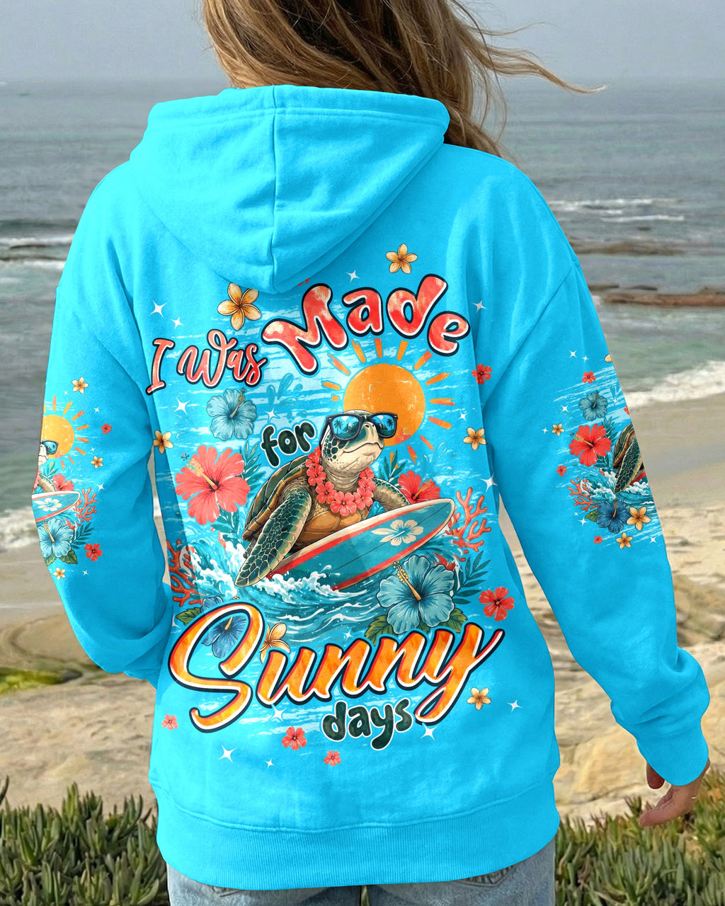 I WAS MADE FOR SUNNY DAYS TURTLE ALL OVER PRINT - TYPQ1506262