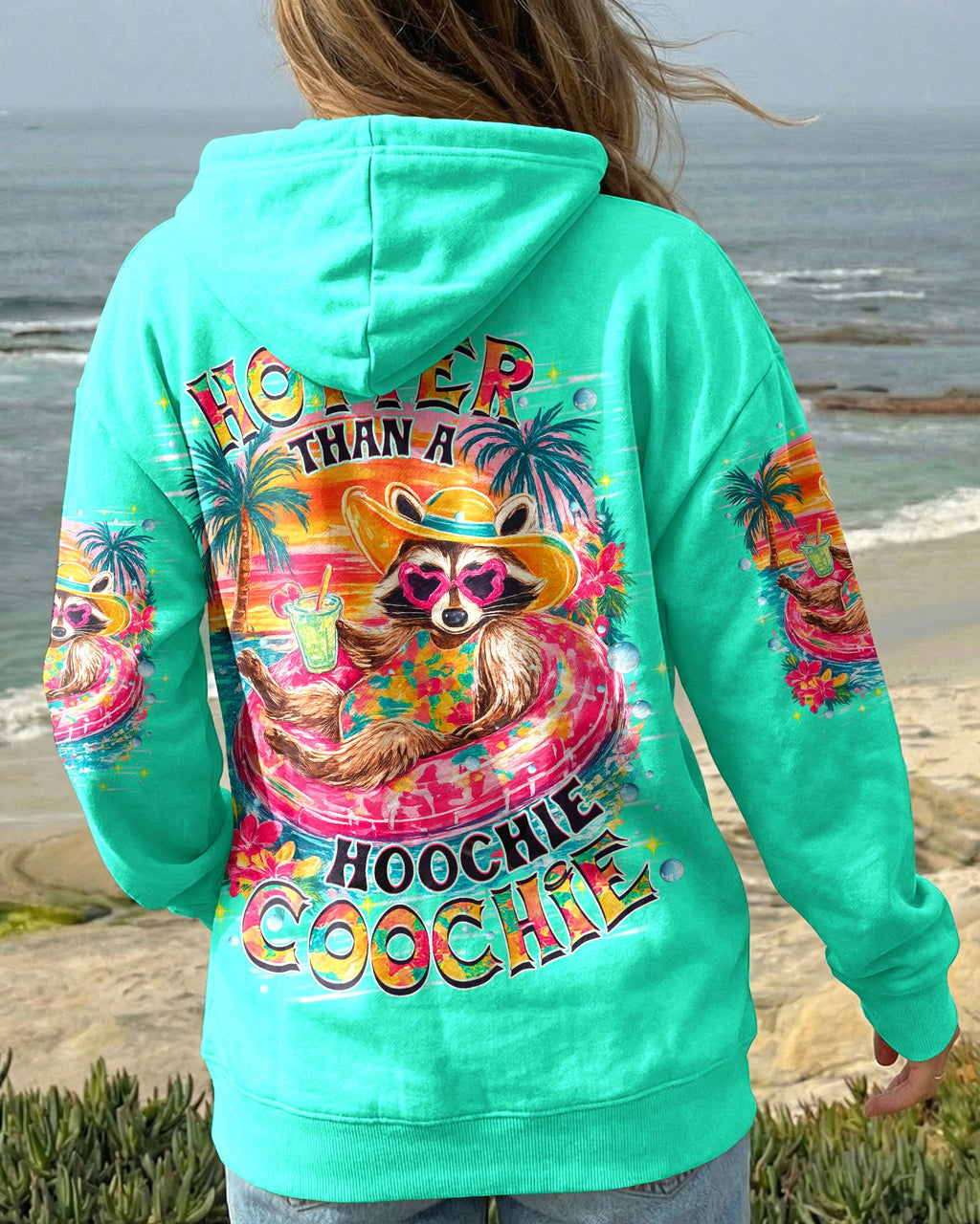 HOTTER THAN A HOOCHIE COOCHIE RACCOON ALL OVER PRINT - TLHN1905263