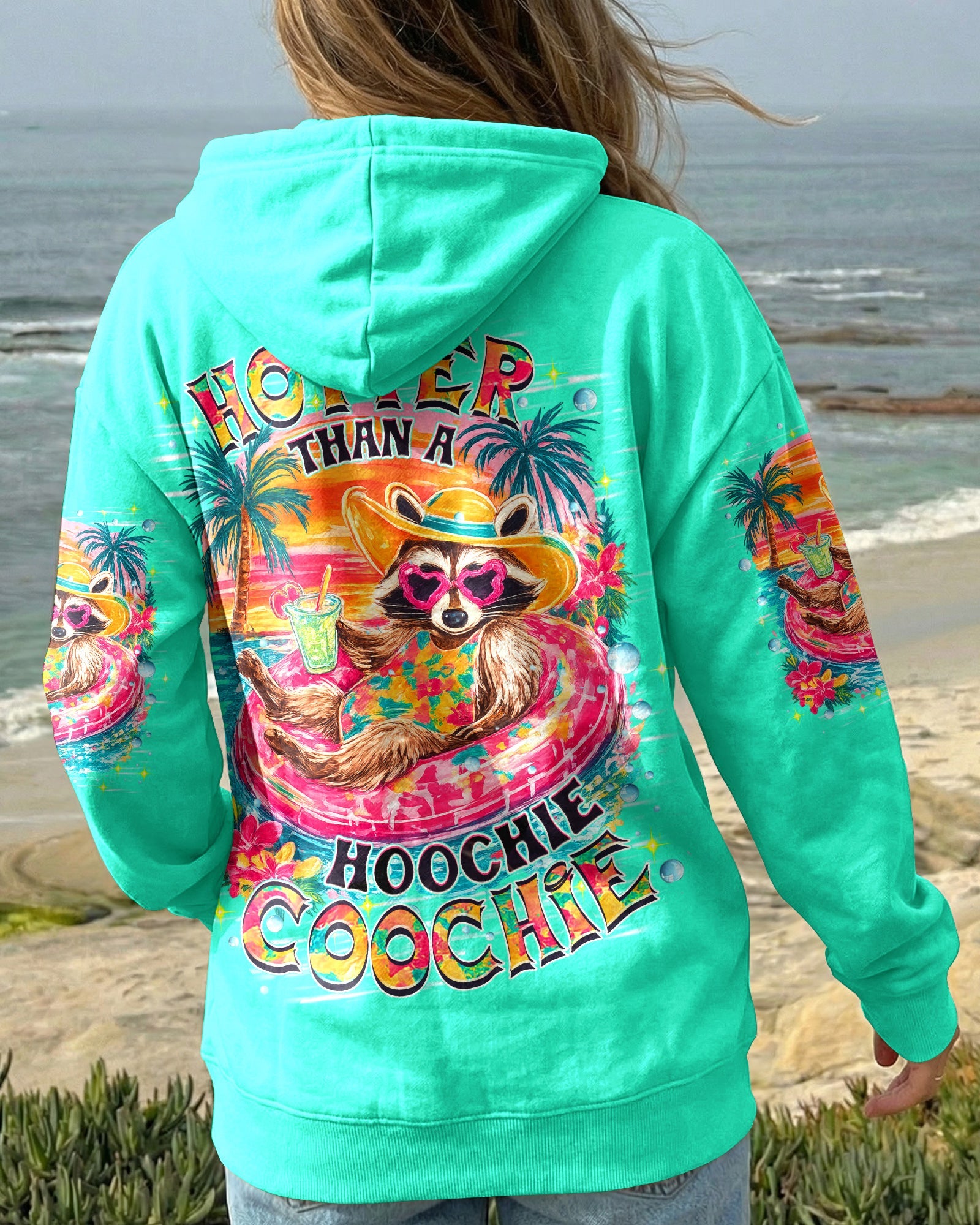 HOTTER THAN A HOOCHIE COOCHIE RACCOON ALL OVER PRINT - TLHN1905263