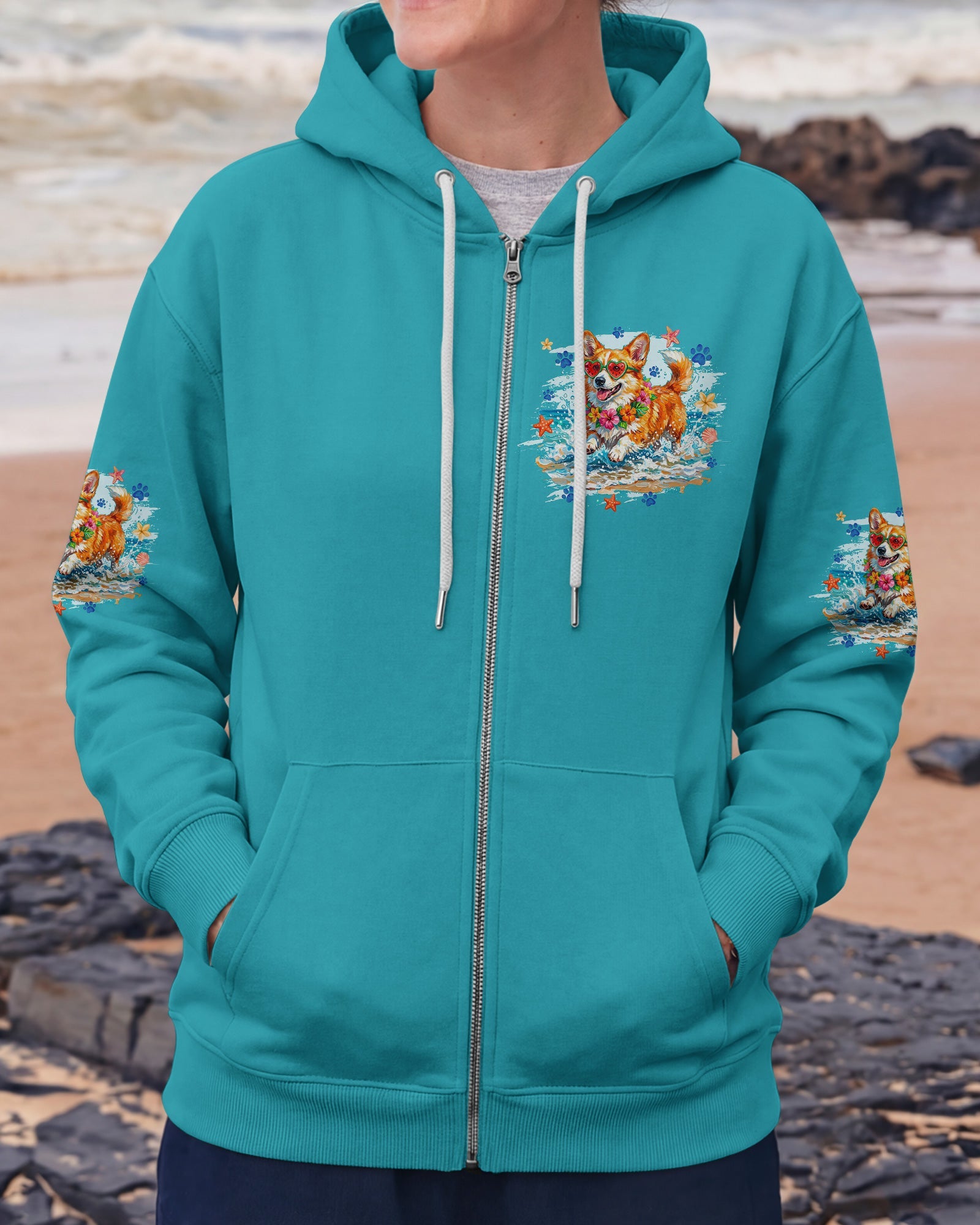 HAPPY AND SALTY CORGI DOG ALL OVER PRINT - TYQY2205261