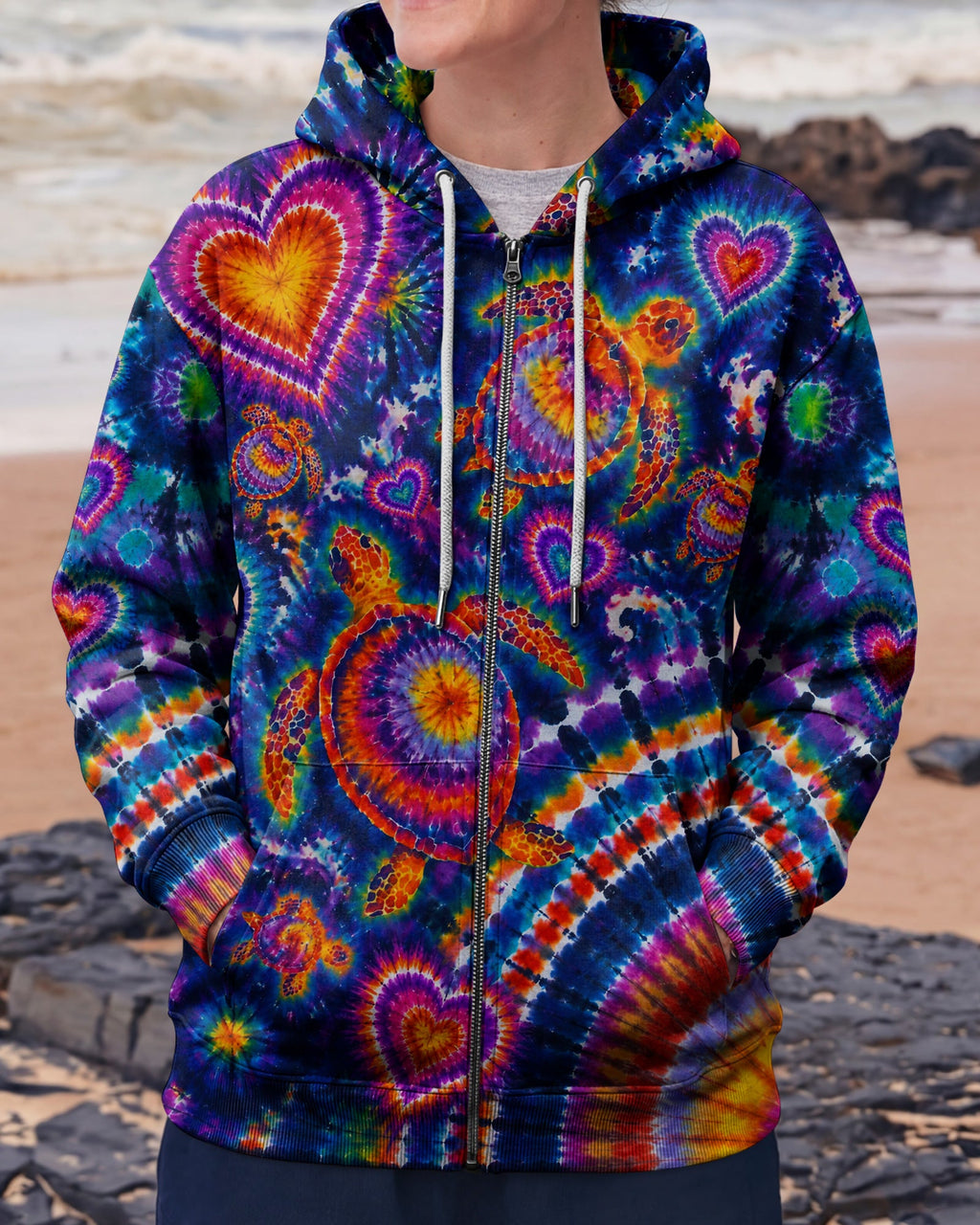 RADIANT SEA TURTLE HEARTS COLORFUL ALL OVER PRINT- KMTM0107261