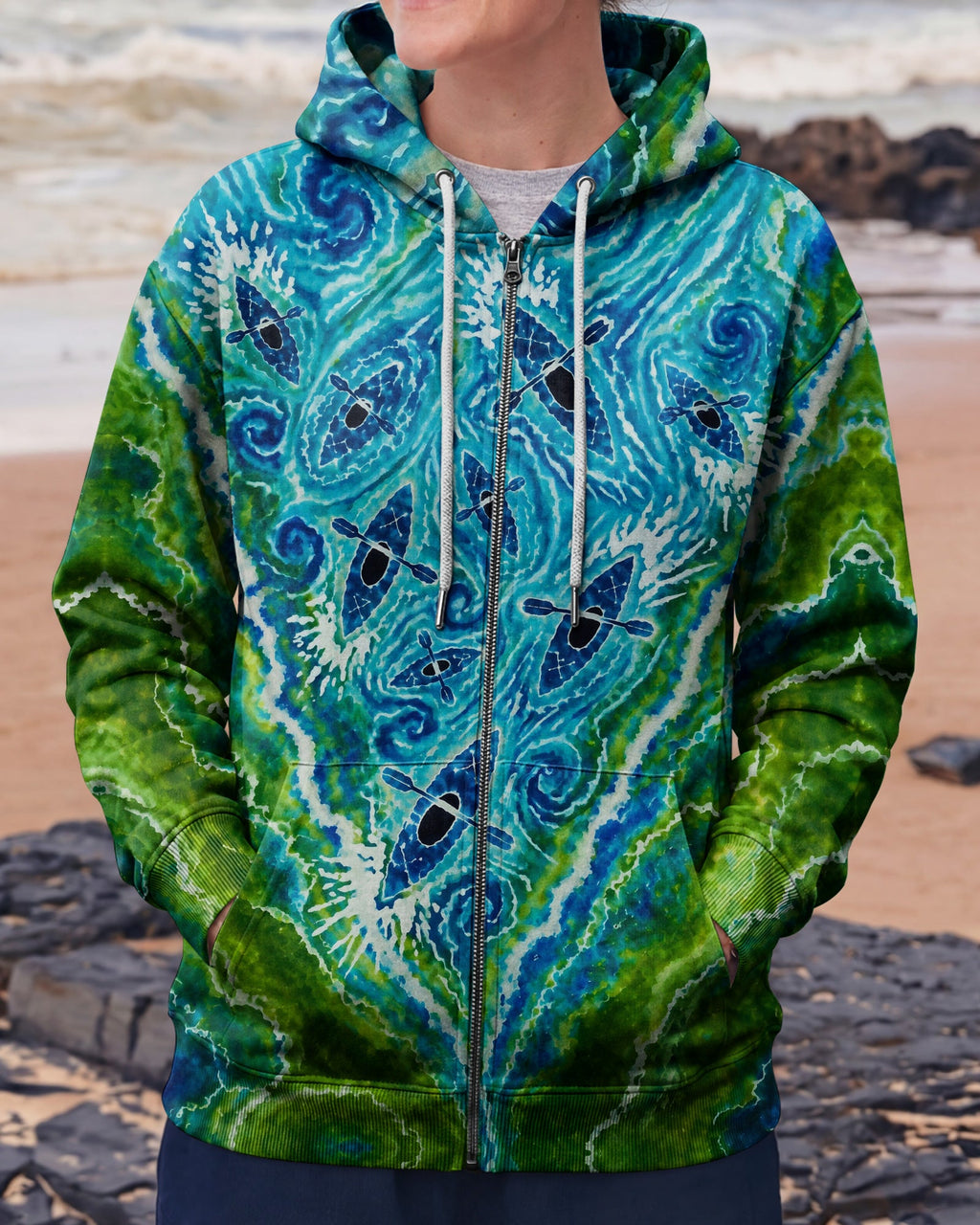 LAKESIDE KAYAK WATER SWIRL ALL OVER PRINT - KMTM1107261