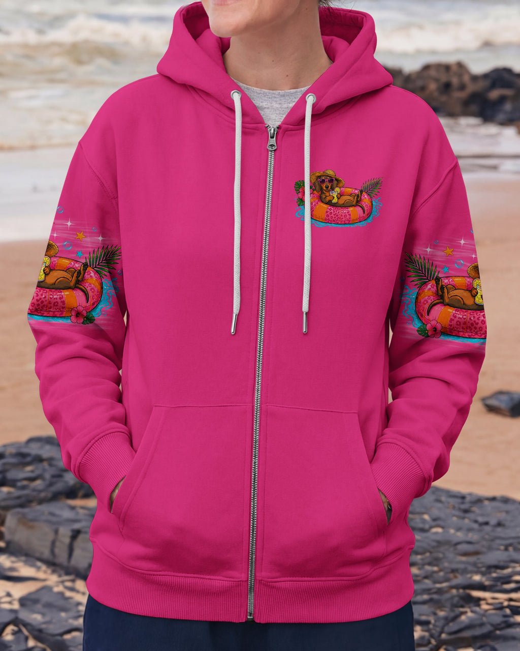 HOTTER THAN A HOOCHIE COOCHIE DACHSHUND DOG ALL OVER PRINT - TLNO1805262