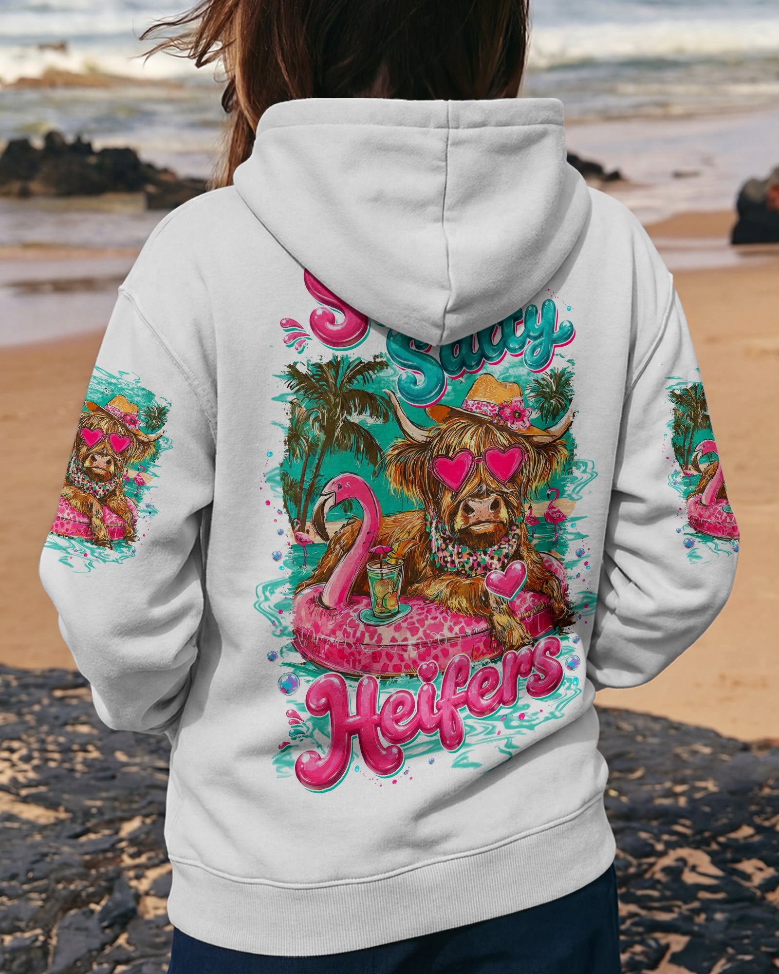 STAY SALTY HEIFERS COW BEACH ALL OVER PRINT  - TLTW1905261