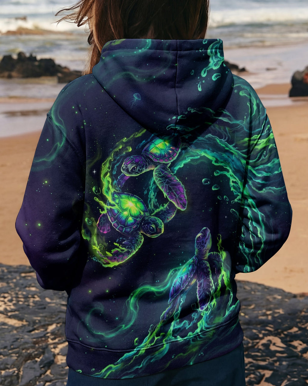 THREE TURTLES OF THE COSMIC TIDE ALL OVER PRINT - TLHN1707263