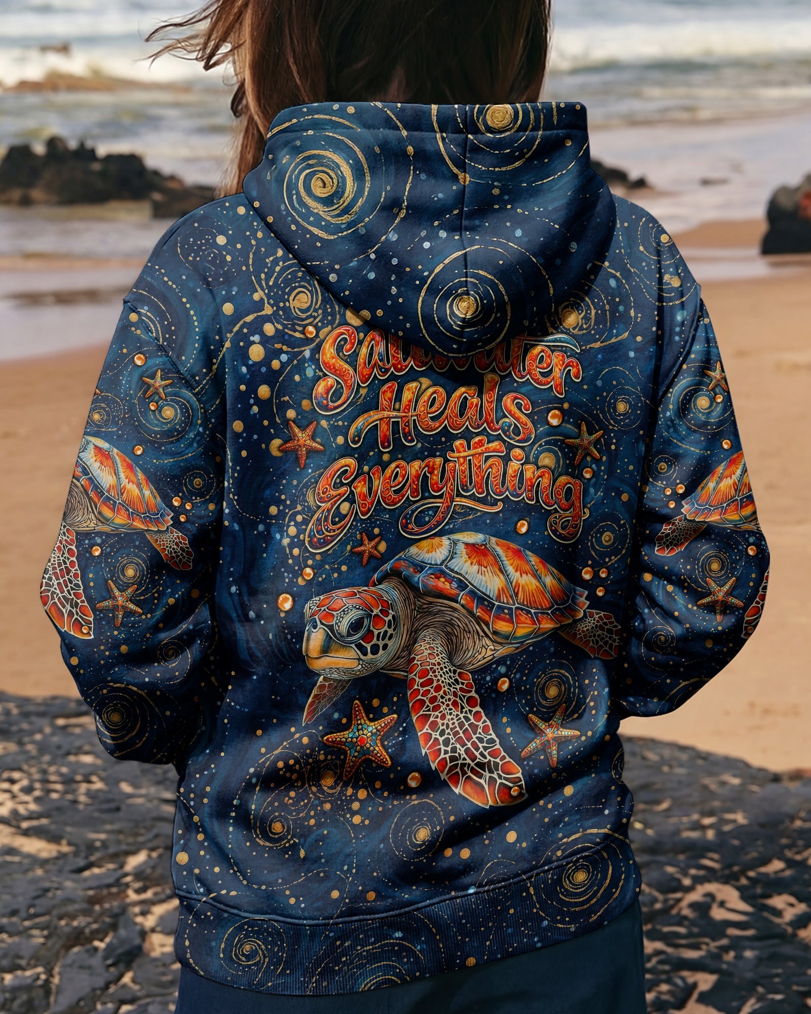 SALTWATER HEALS EVERYTHING TURTLE ALL OVER PRINT  - TLNT1304262