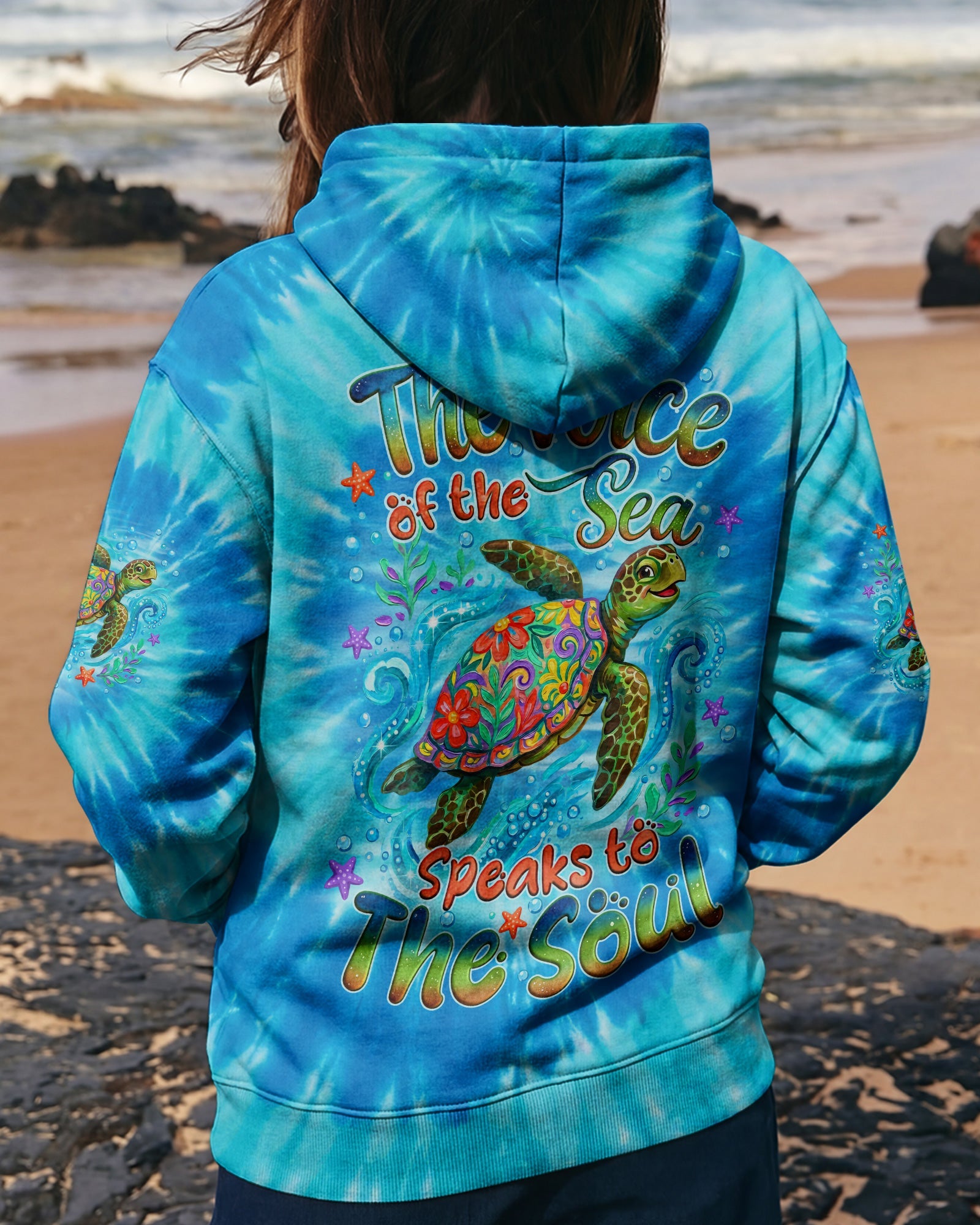 THE VOICE OF THE SEA SPEAKS TO THE SOUL TURTLE ALL OVER PRINT - TYQY2404263