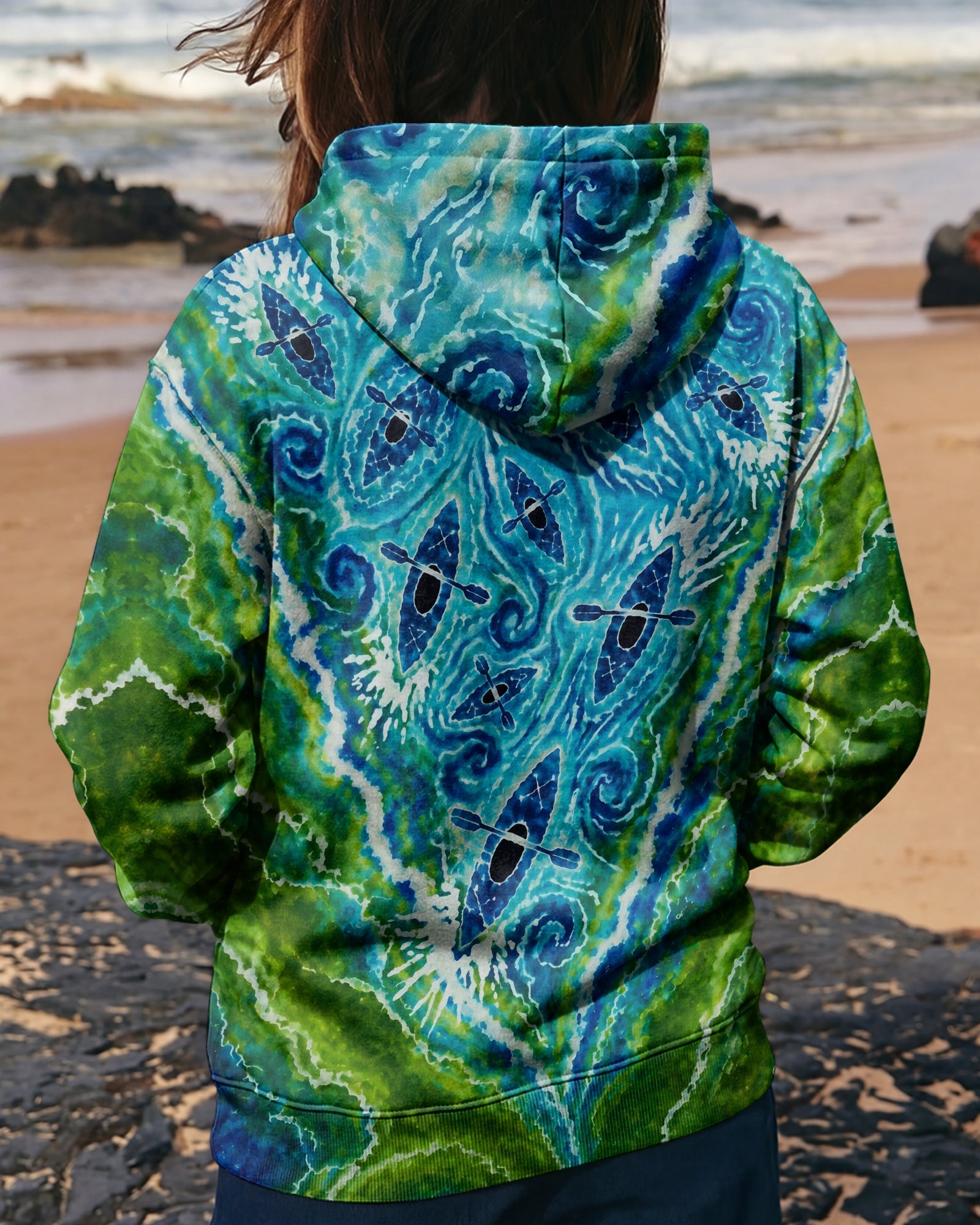 LAKESIDE KAYAK WATER SWIRL ALL OVER PRINT - KMTM1107261