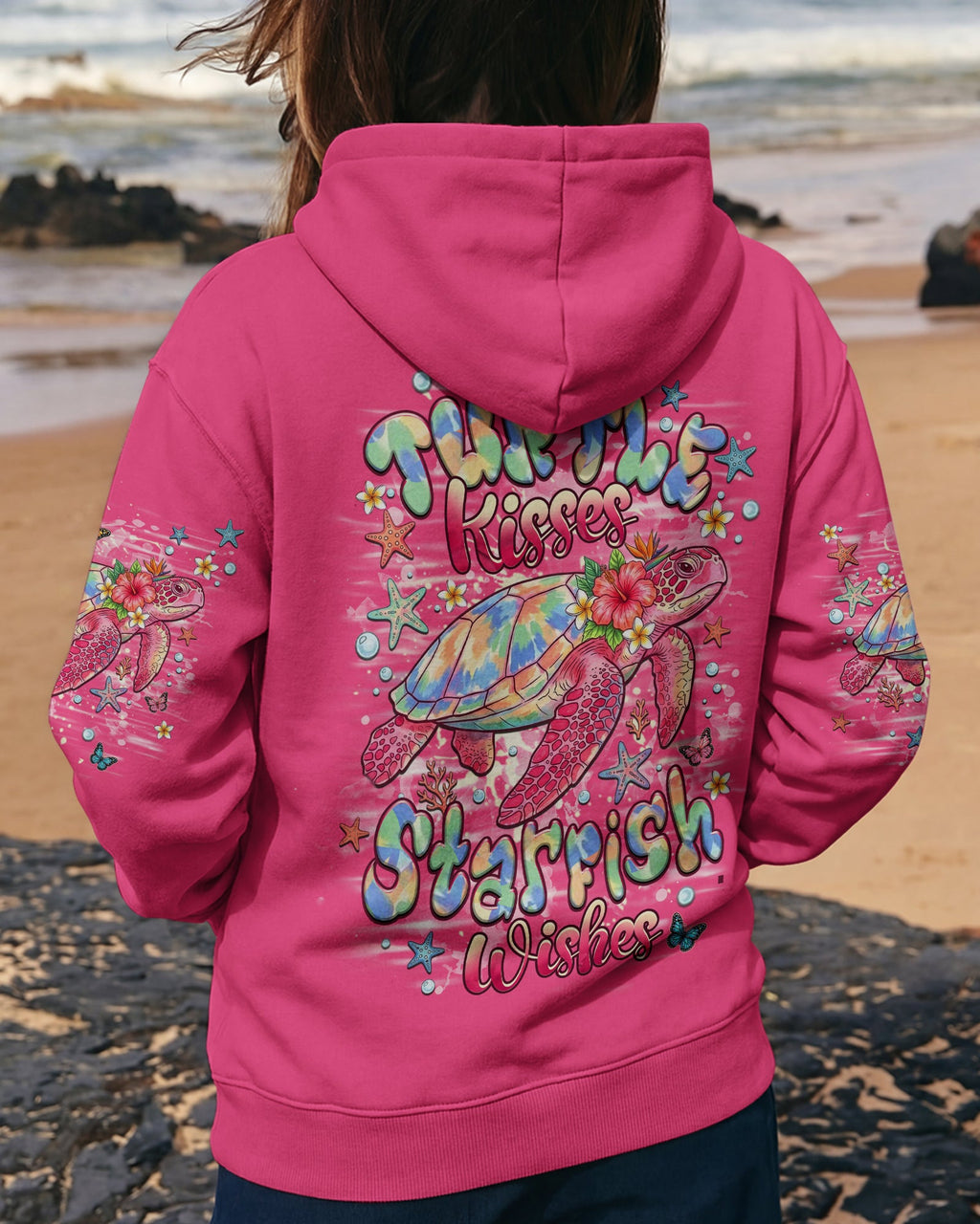 TURTLE KISSES STARFISH WISHES ALL OVER PRINT -  TLHN1606264