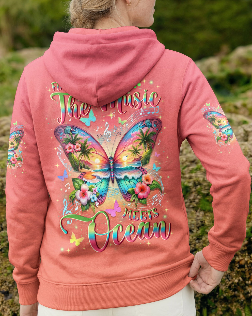 FIND ME WHERE THE MUSIC MEETS THE OCEAN BUTTERFLY ALL OVER PRINT - TYLN0704262