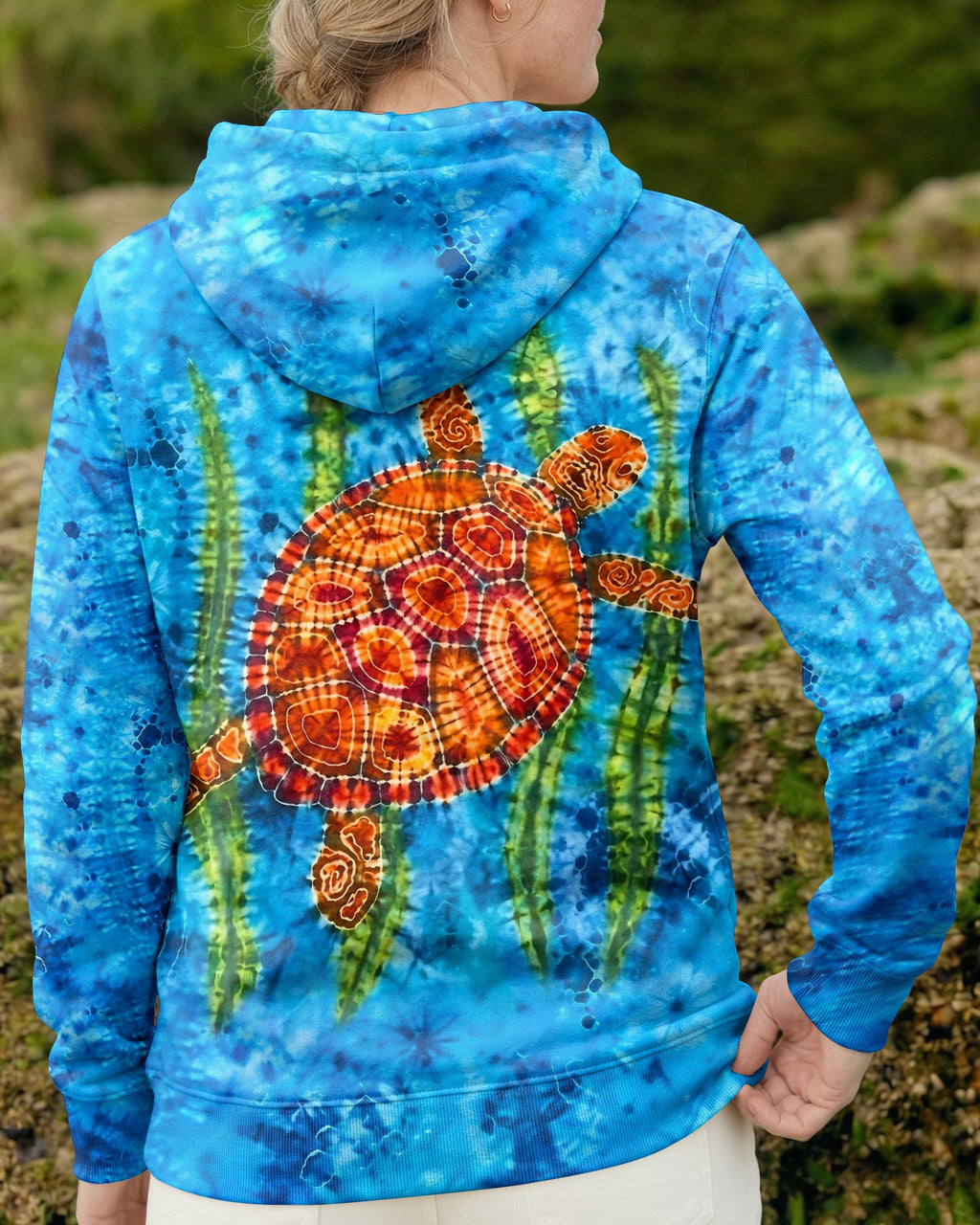 SEA TURTLE AND SEAWEED ALL OVER PRINT  - TLHG1604262