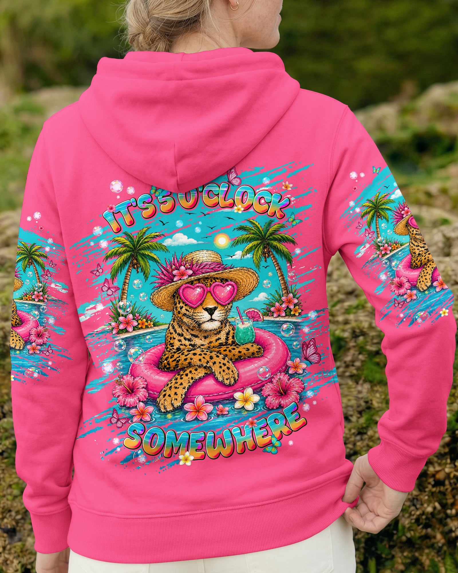 IT'S 5 O'CLOCK SOMEWHERE LEOPARD ALL OVER PRINT  - TLNT2605261