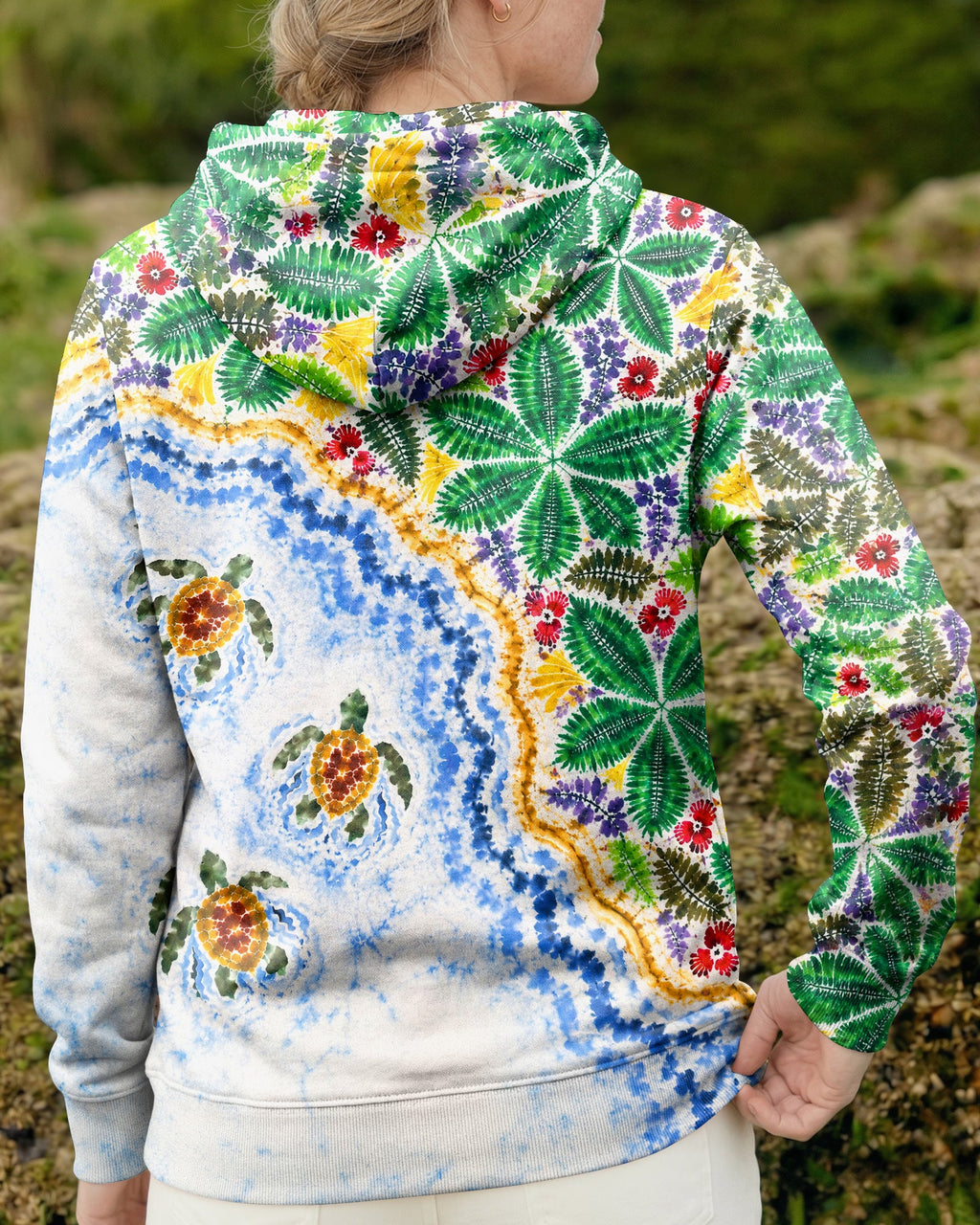 TROPICAL BEACH SAND TURTLES ALL OVER PRINT  - TLNT2506262