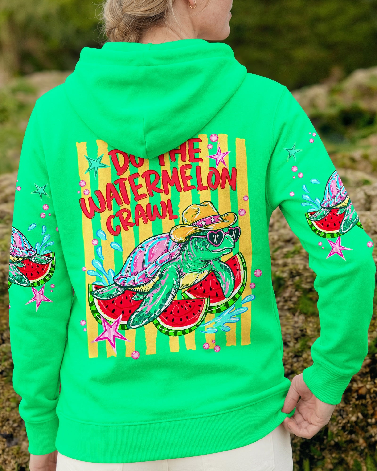 DO THE WATERMELON CRAWL TURTLE ALL OVER PRINT - TLNT2905263