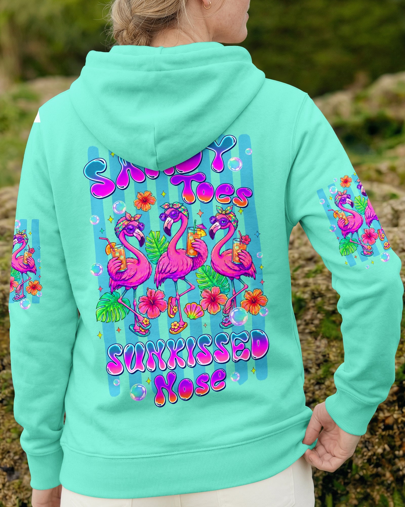 SANDY TOES SUNKISSED NOSE FLAMINGO ALL OVER PRINT  - TLTW1906261