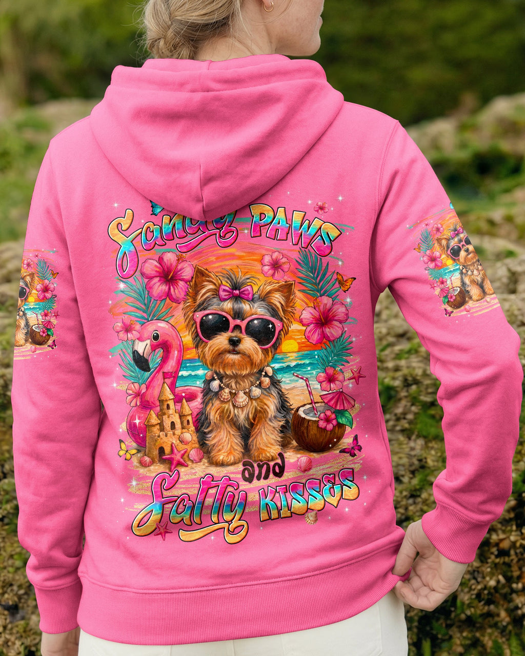 SANDY PAWS AND SALTY KISSES YORKSHIRE TERRIER DOG ALL OVER PRINT - TYLN2605261