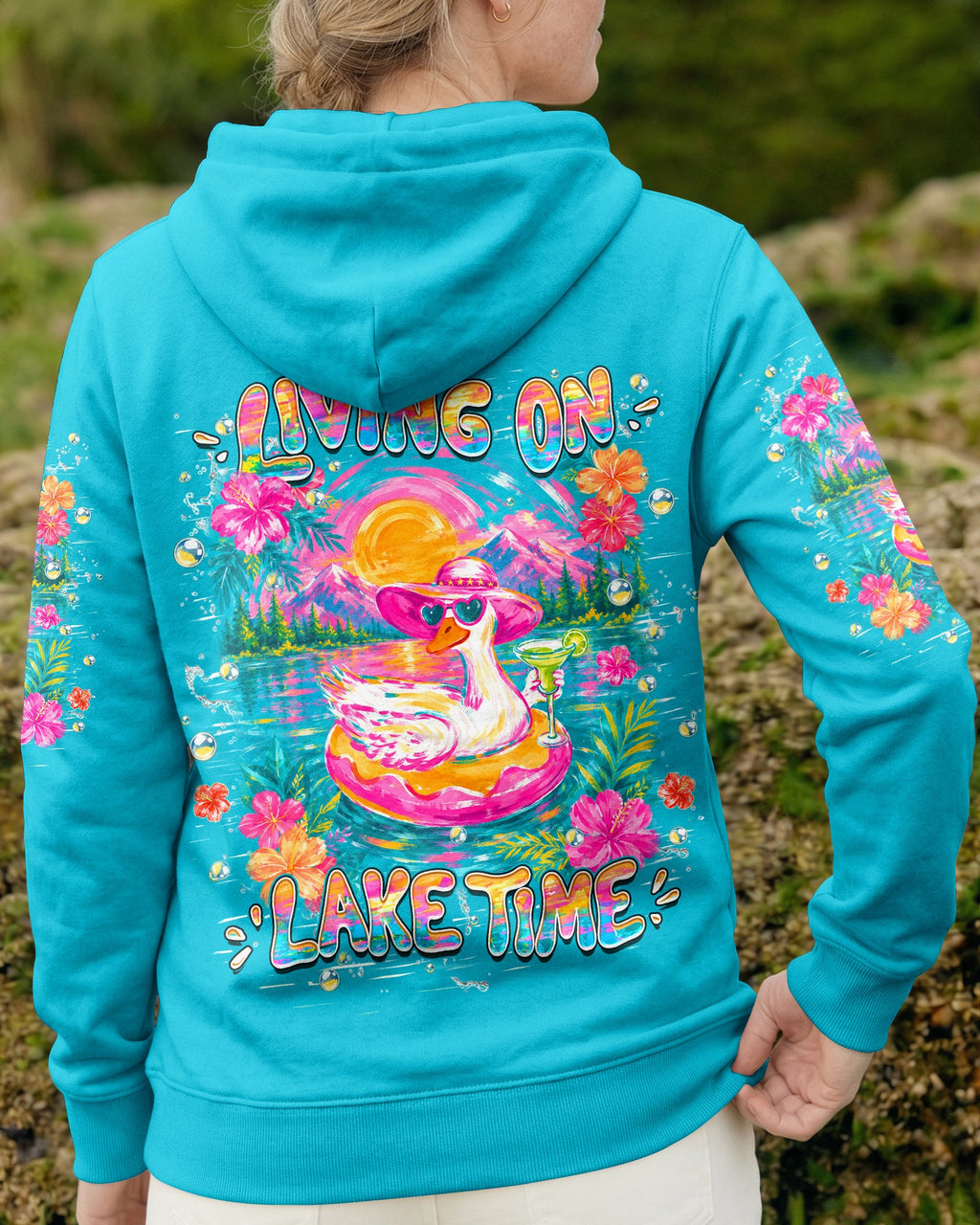 LIVING ON LAKE TIME GOOSE ALL OVER PRINT   - TLHN2205263