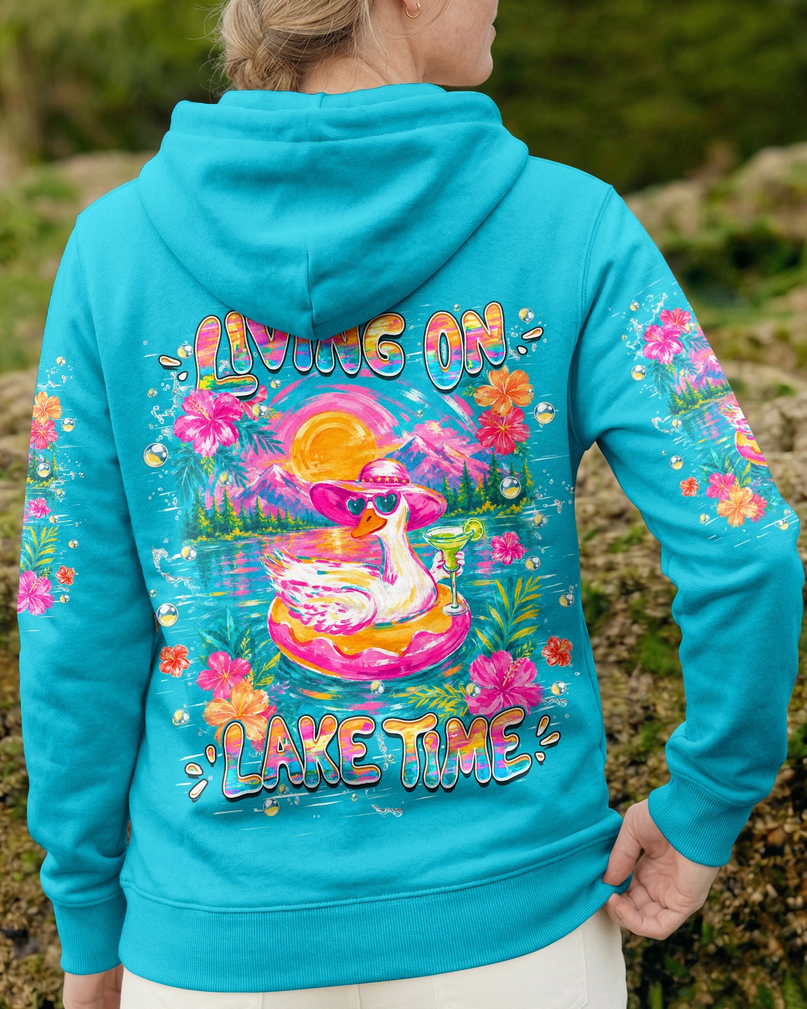 LIVING ON LAKE TIME GOOSE ALL OVER PRINT   - TLHN2205263