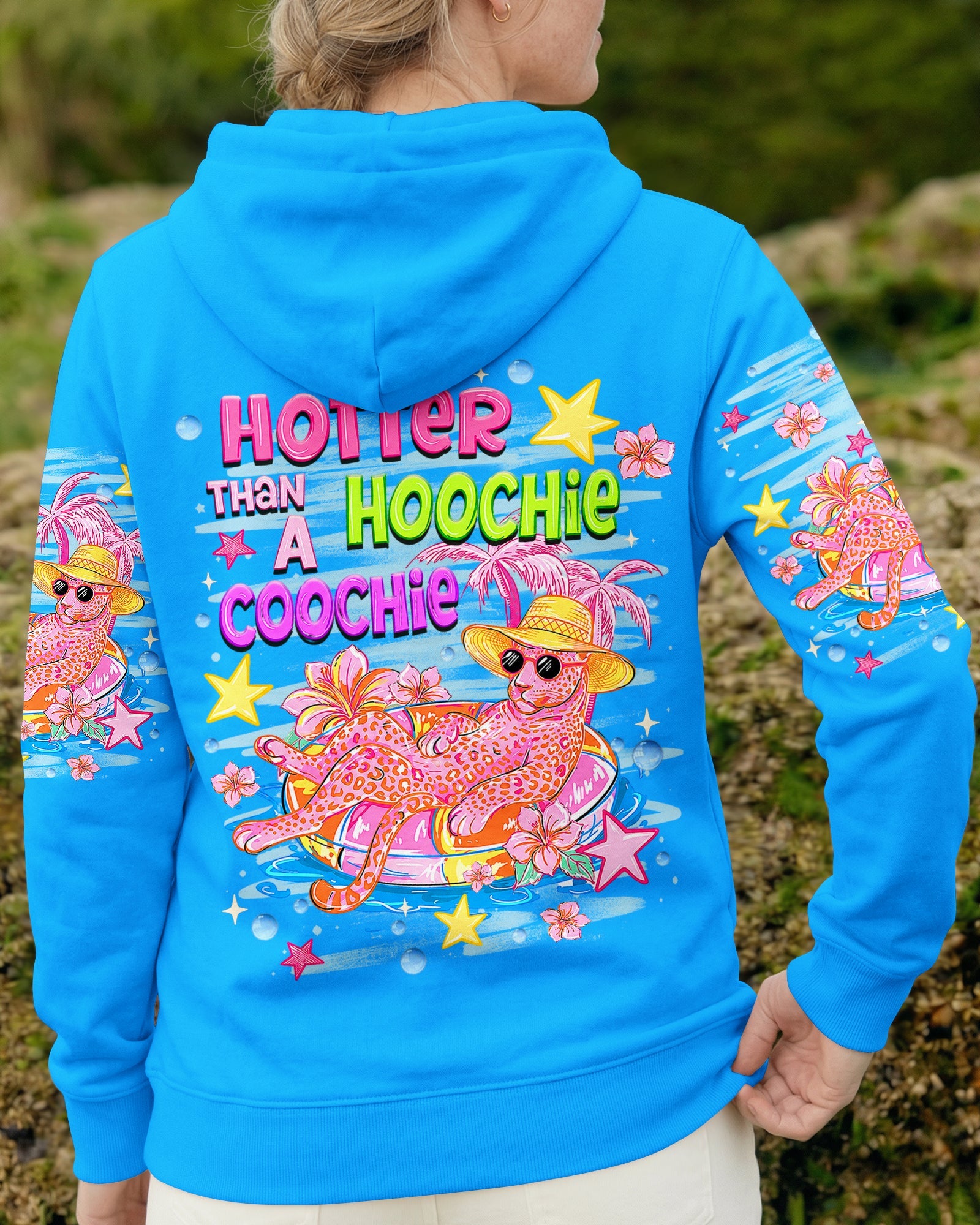 HOTTER THAN A HOOCHIE COOCHIE LEOPARD ALL OVER PRINT  - TLHN2406262