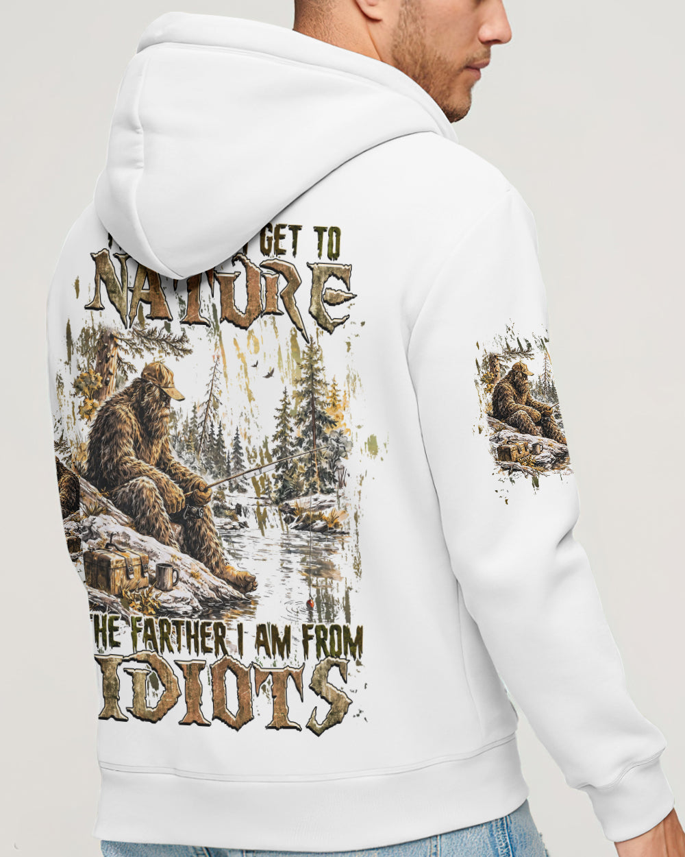 THE CLOSER I GET TO NATURE BIGFOOT ALL OVER PRINT - TLHG0506263
