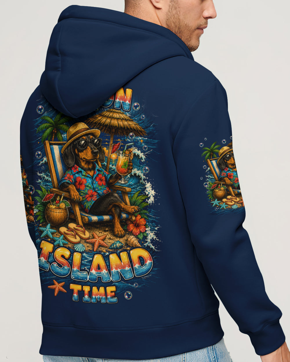 I'M ON ISLAND TIME DACHSHUND DOG ALL OVER PRINT  - TLTW0206261