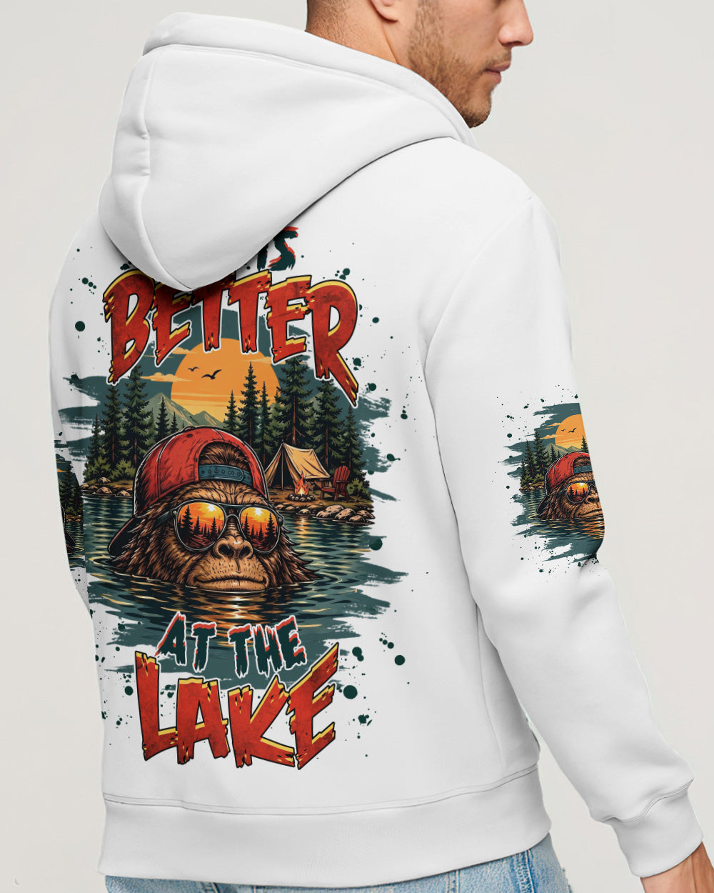 LIFE IS BETTER AT THE LAKE BIGFOOT ALL OVER PRINT   - TLHG2805263