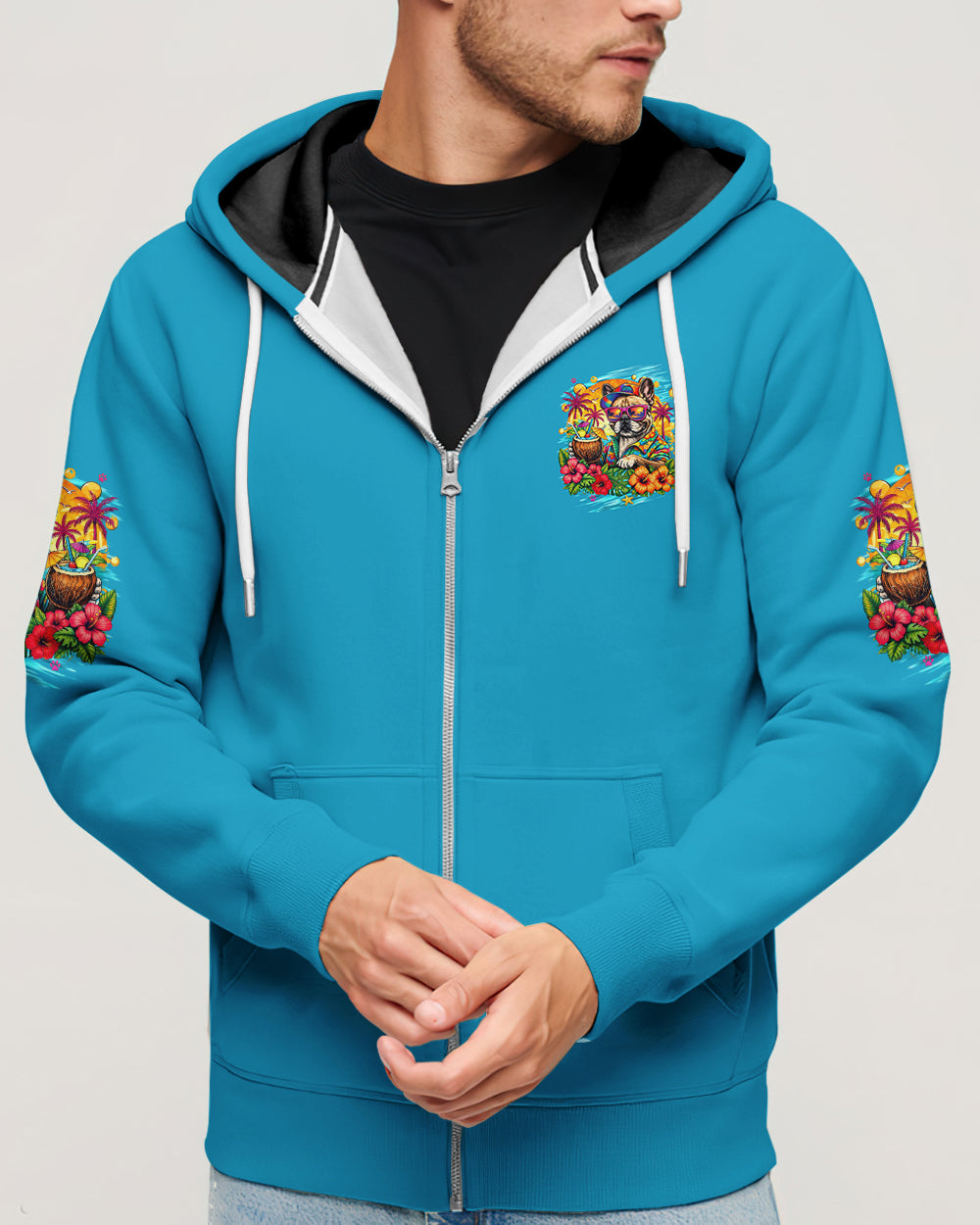 I'M ON ISLAND TIME FRENCH BULLDOG ALL OVER PRINT - TLHG2105262