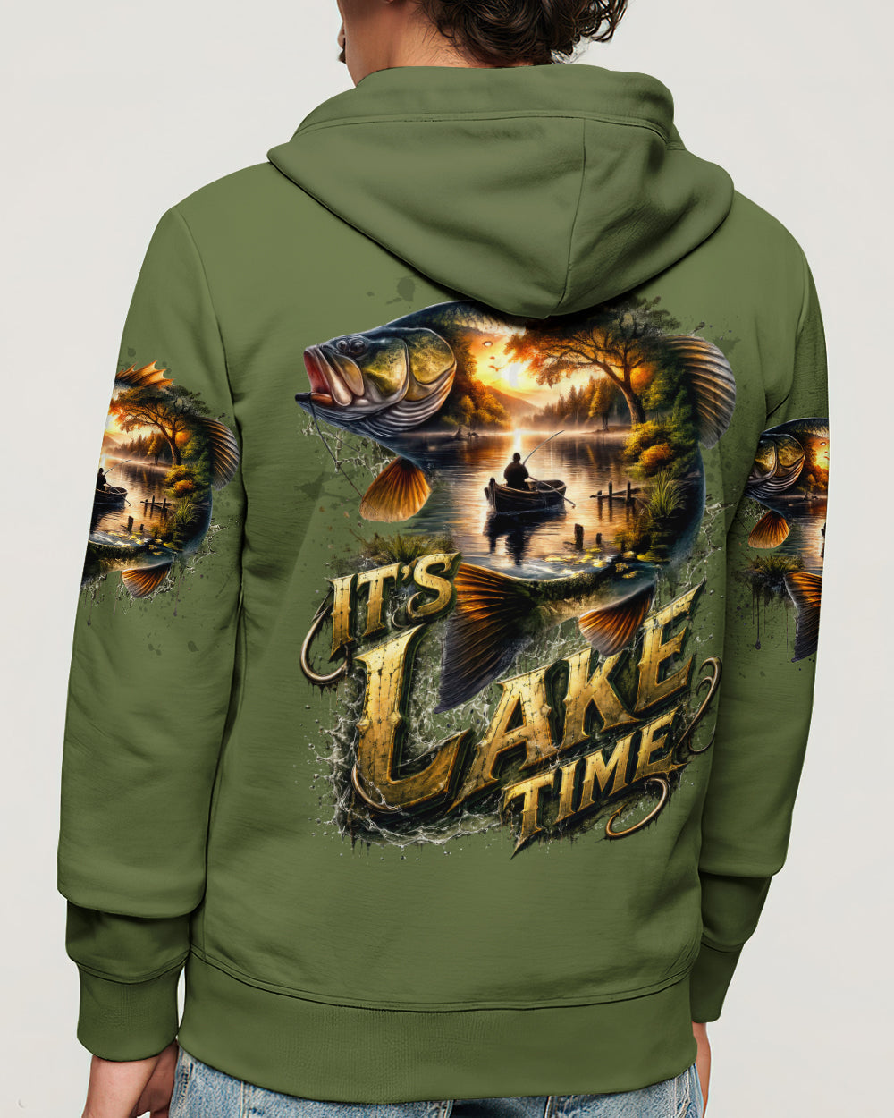 IT'S LAKE TIME FISHING ALL OVER PRINT - TLTW1305263
