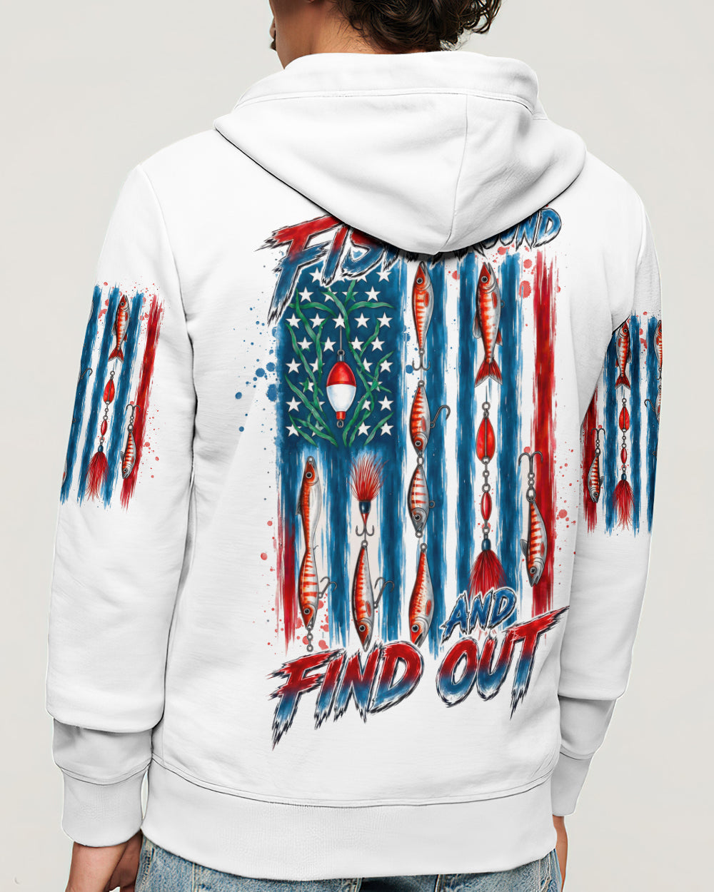 FISH AROUND AND FIND OUT FISHING ALL OVER PRINT - TLTW0106263