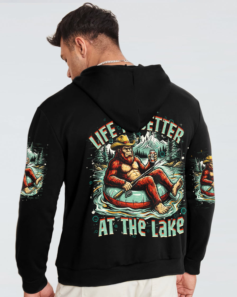 LIFE IS BETTER AT THE LAKE BIGFOOT ALL OVER PRINT   - TLHN2805263
